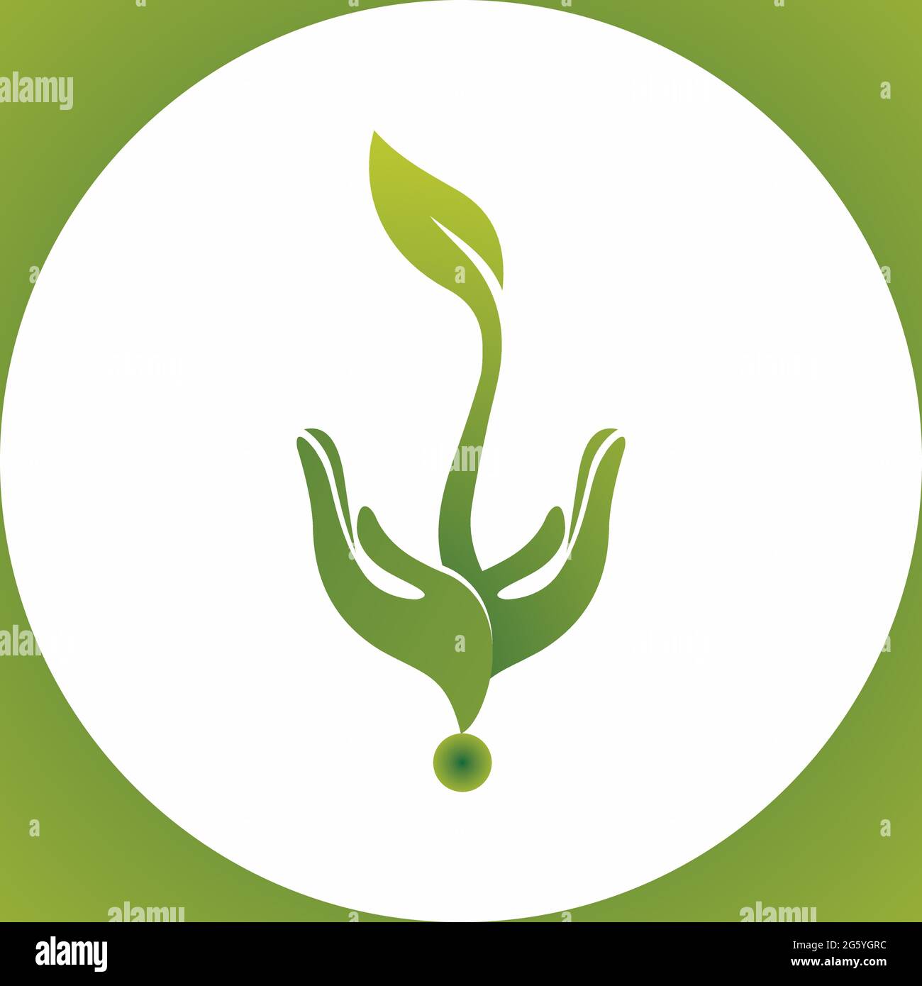 Care of plant line icon. Hand, holding, sapling, leaf. Gardening ...
