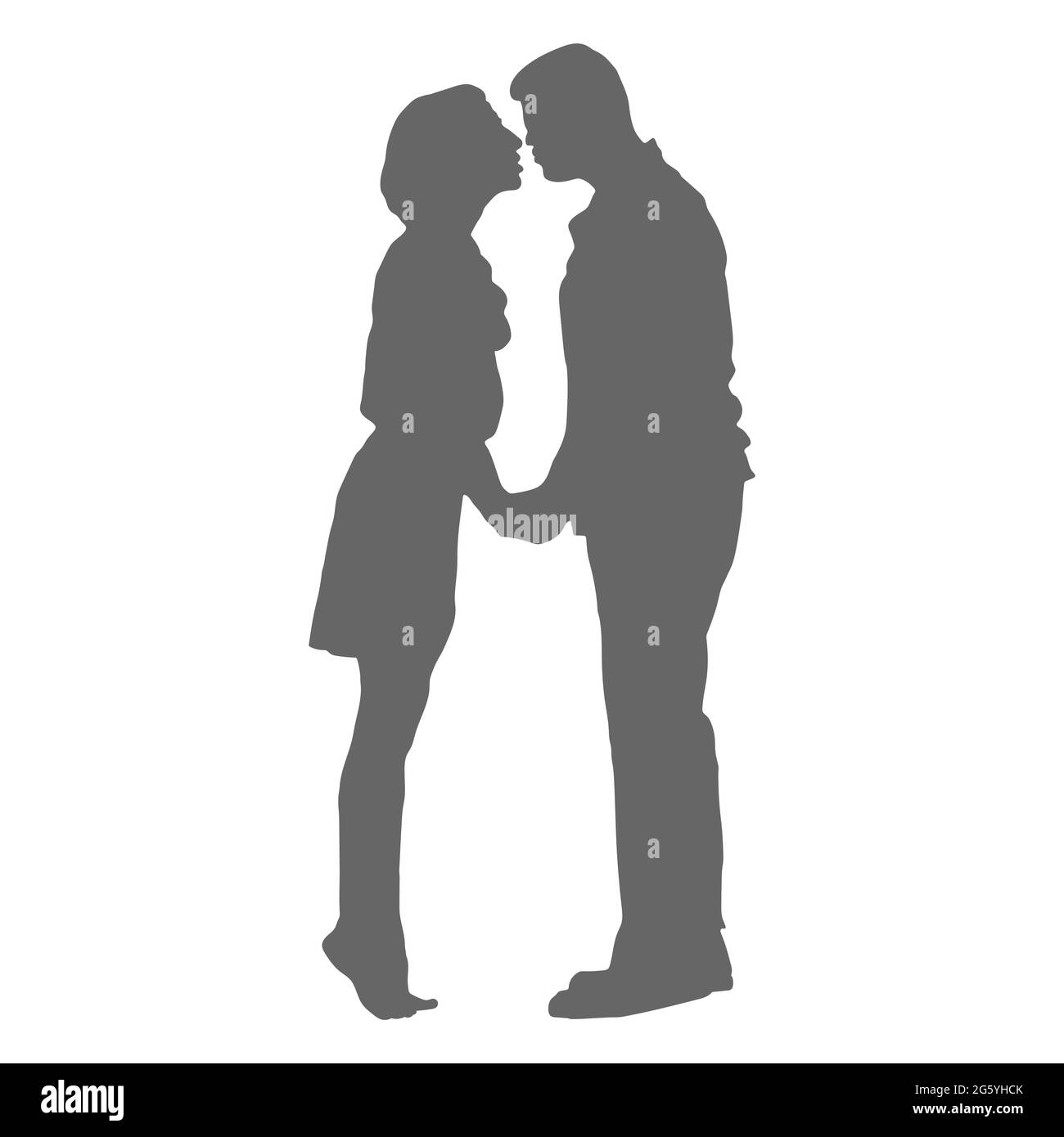 A filled silhouette of a couple in love. Silhouette of a man and a woman  for creative design. Simple Style Stock Vector Image \u0026 Art - Alamy, image size:1300x1390