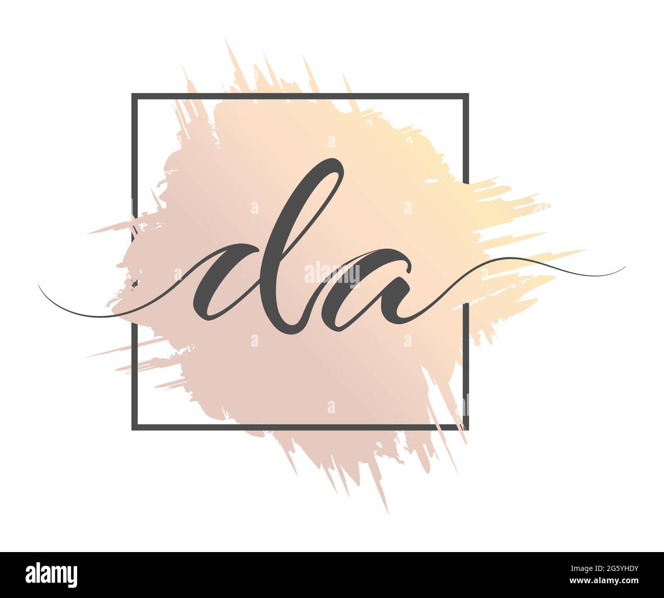 Calligraphic lowercase letters with a calligraphic lowercase letters DA ...