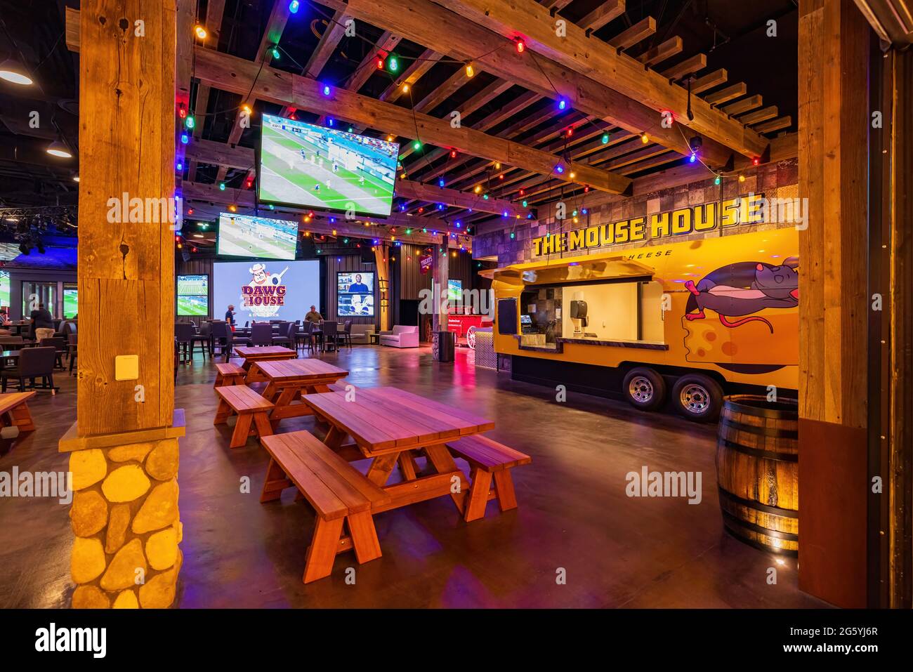 Las Vegas, JUN 28, 2021 Dawg House of the Resorts World casino Stock