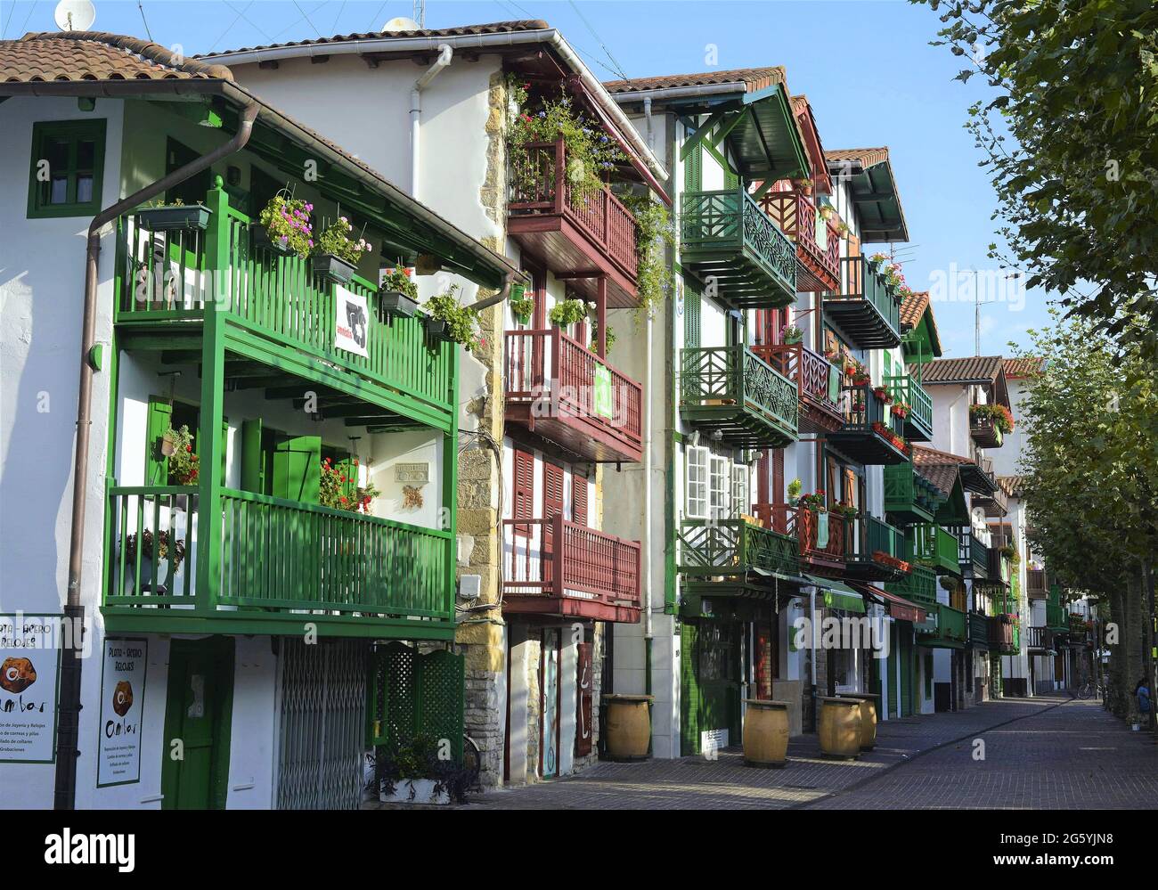 Traditional houses.Fuenterrabia (Hondarribia).Vasque Country.Spain