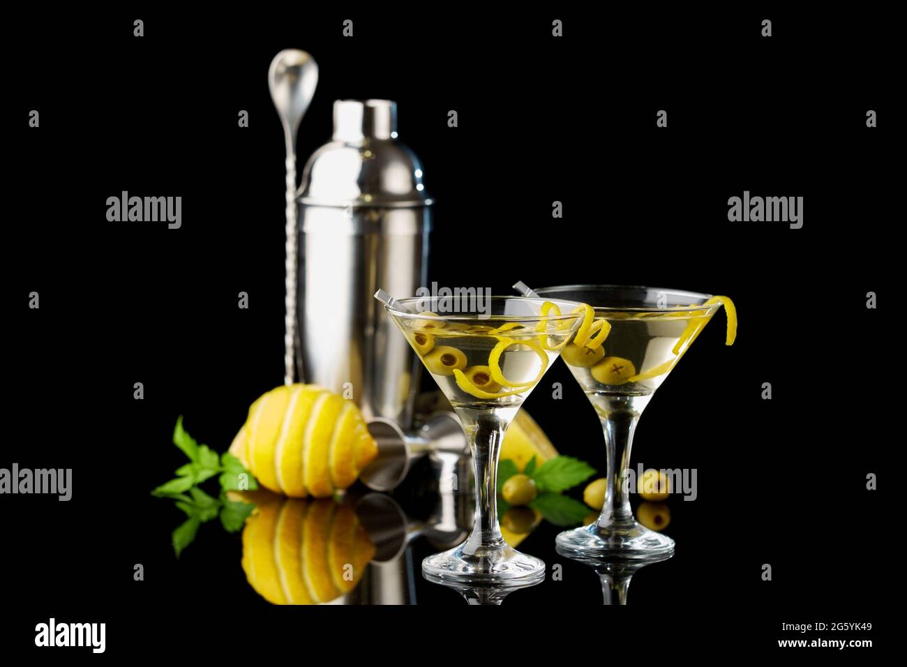 Martini vermouth drink isolated on black background Stock Photo Alamy