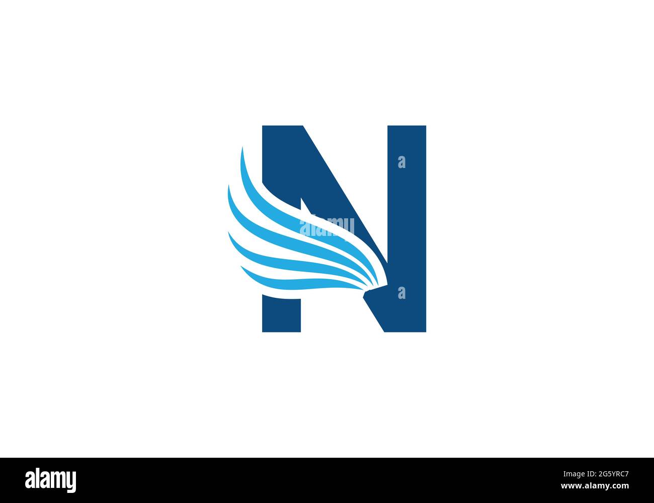 Initial N Letter Logo With Creative Modern Business Typography Vector Template. Falcon Logo Concept Stock Vector