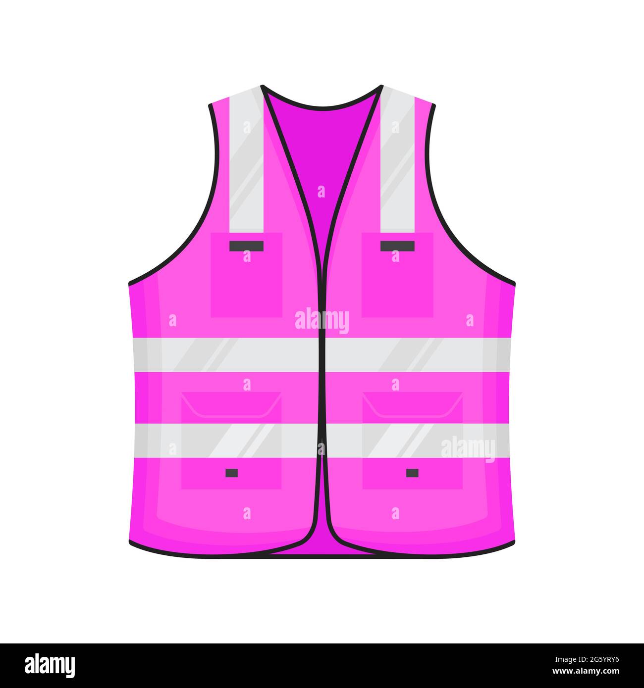 Safety reflective vest icon sign flat style design vector illustration  Stock Vector Image & Art - Alamy