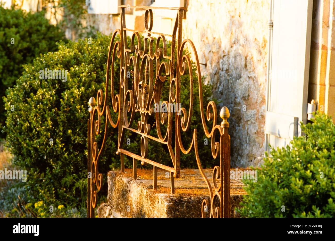 Rusting railings on porch Stock Photo - Alamy