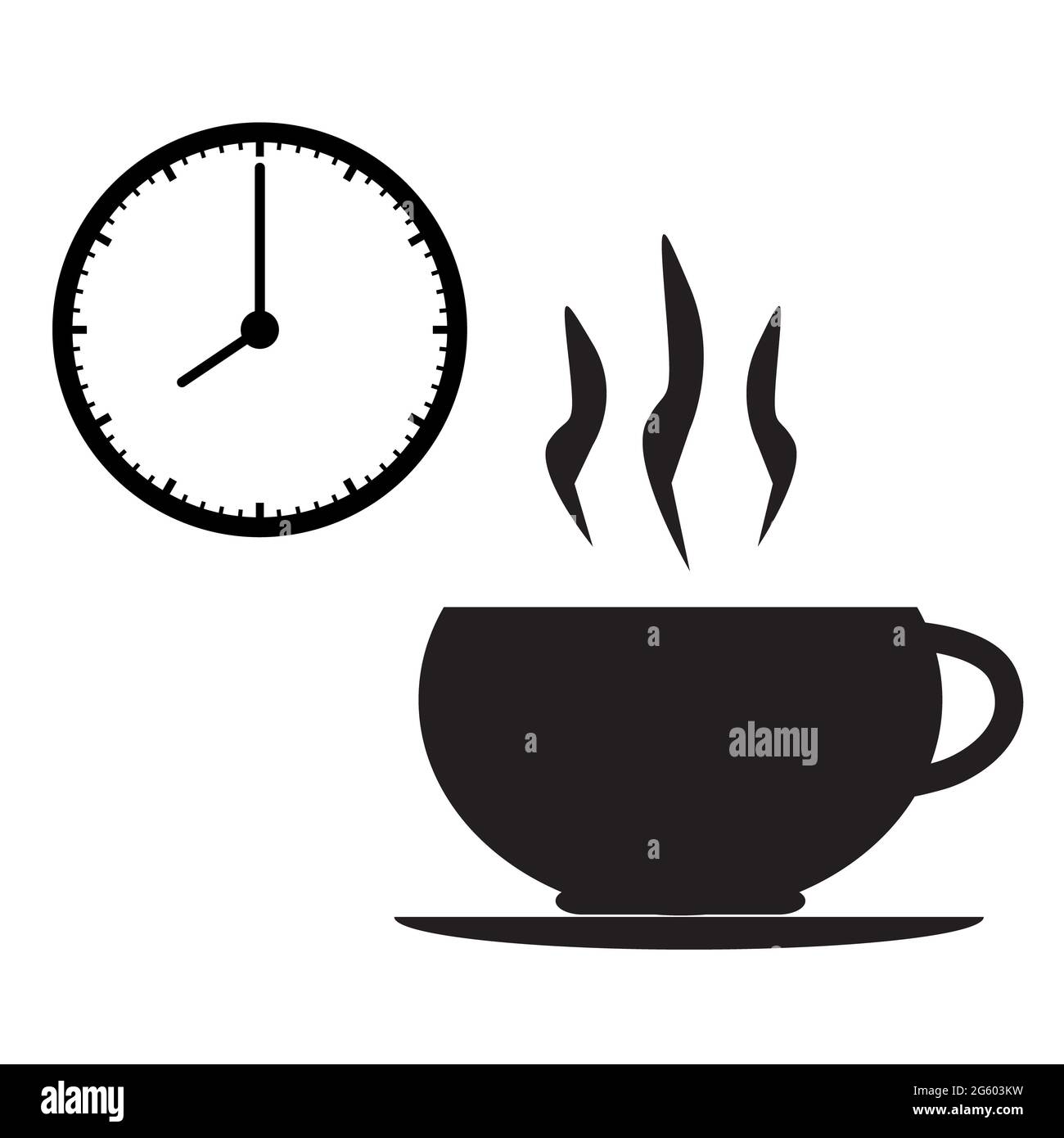 break time icon on white background. coffee time sign. tea time symbol