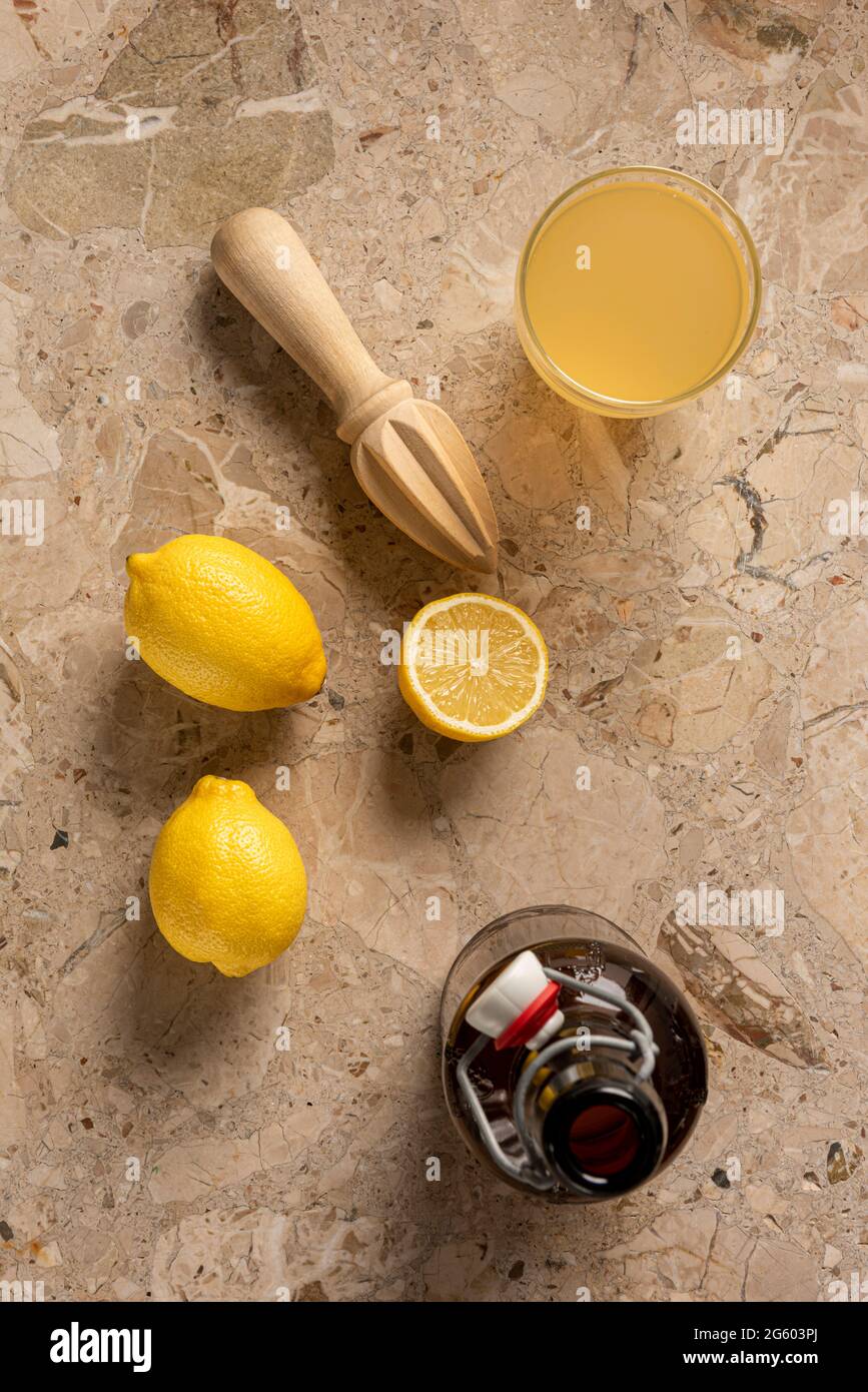 Traditional home made lemonade components Stock Photo