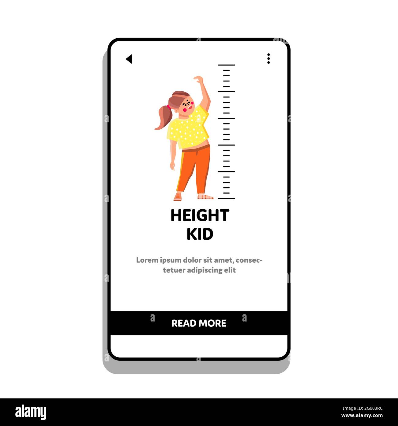 Height Kid Measurement Growth Scale On Wall Vector Stock Vector Image