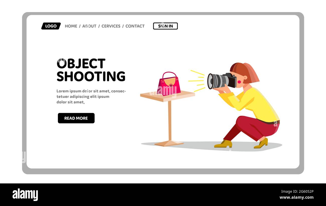 Object Shooting Photographer With Camera Vector Stock Vector Image ...