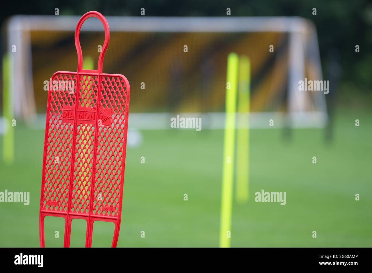 close up of football mannequin at professional football clubs training ground Stock Photo
