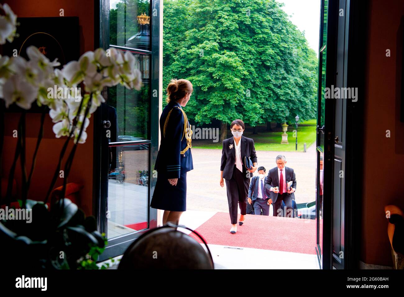 Queen Maxima of The Netherlands at Palace Huis ten Bosch in The Hague ...