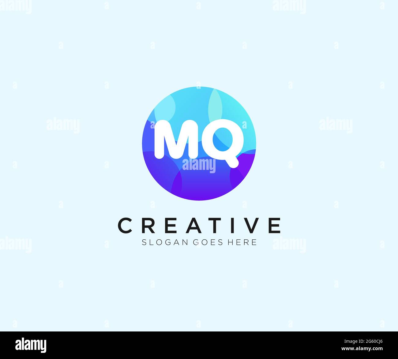 MQ initial logo With Colorful Circle template Stock Vector Image & Art ...