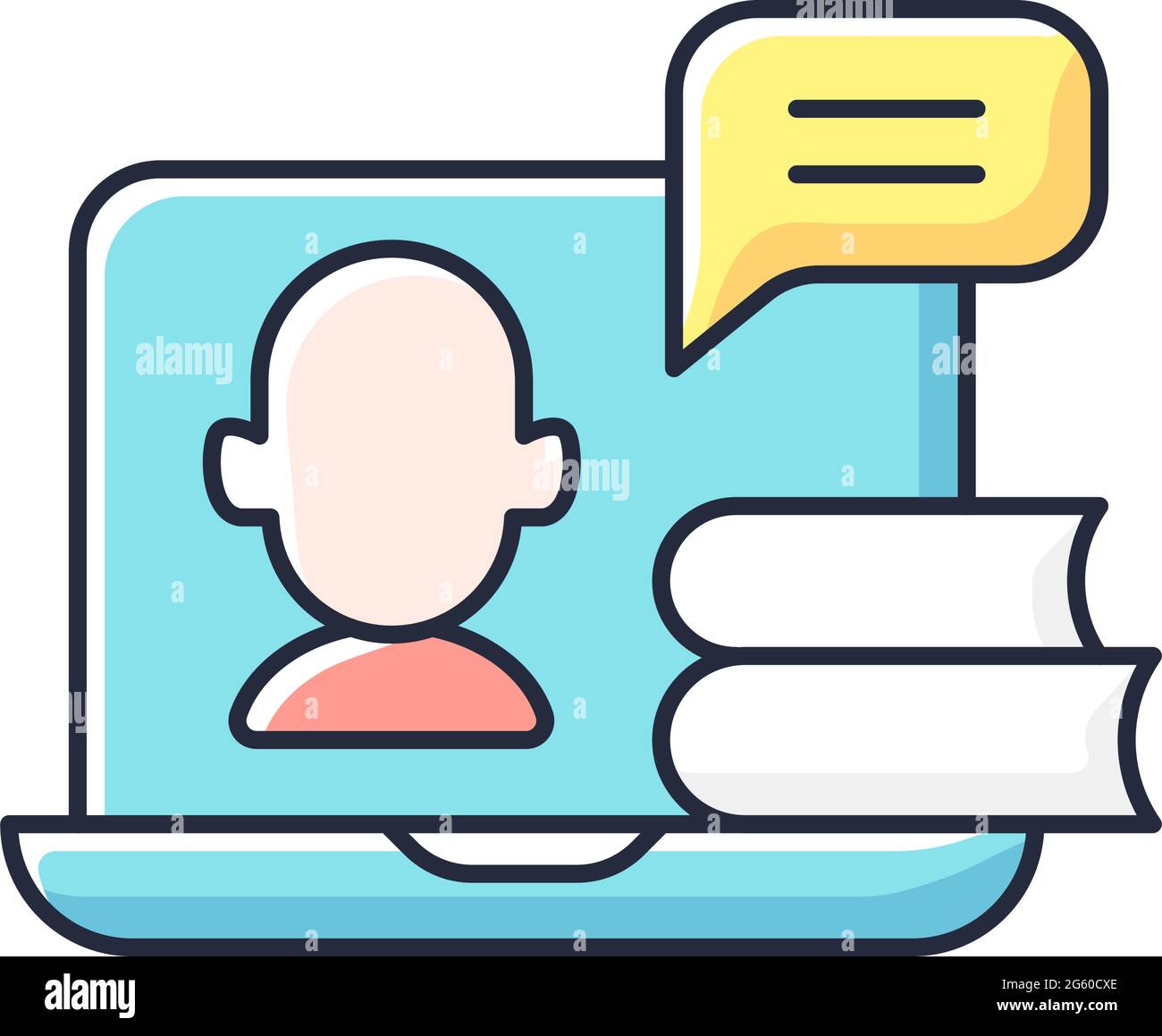 Webinars RGB color icon Stock Vector