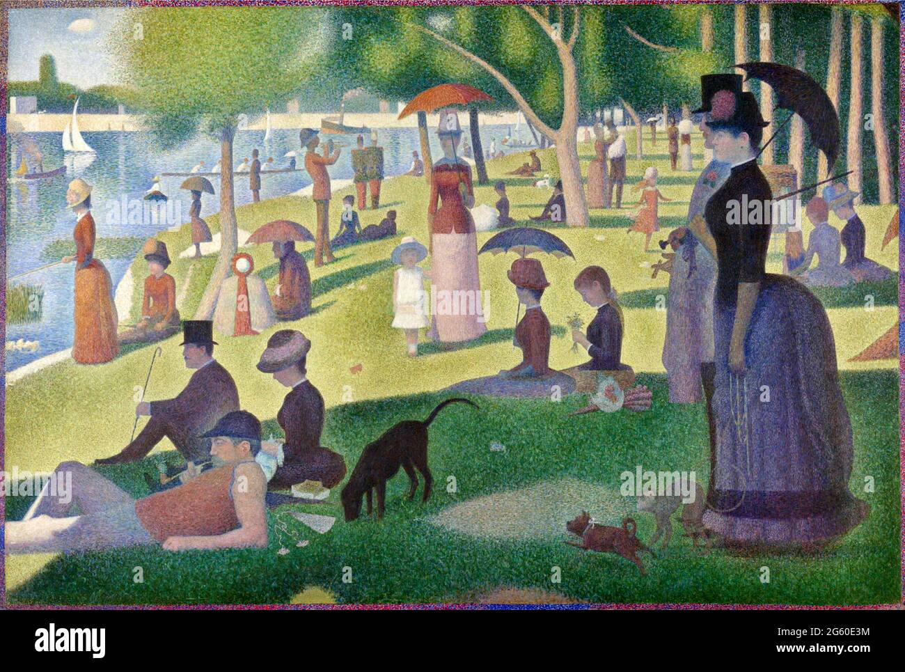 Georges Seurat artwork entitled A Sunday Afternoon on the Island of La Grande Jatte Stock Photo