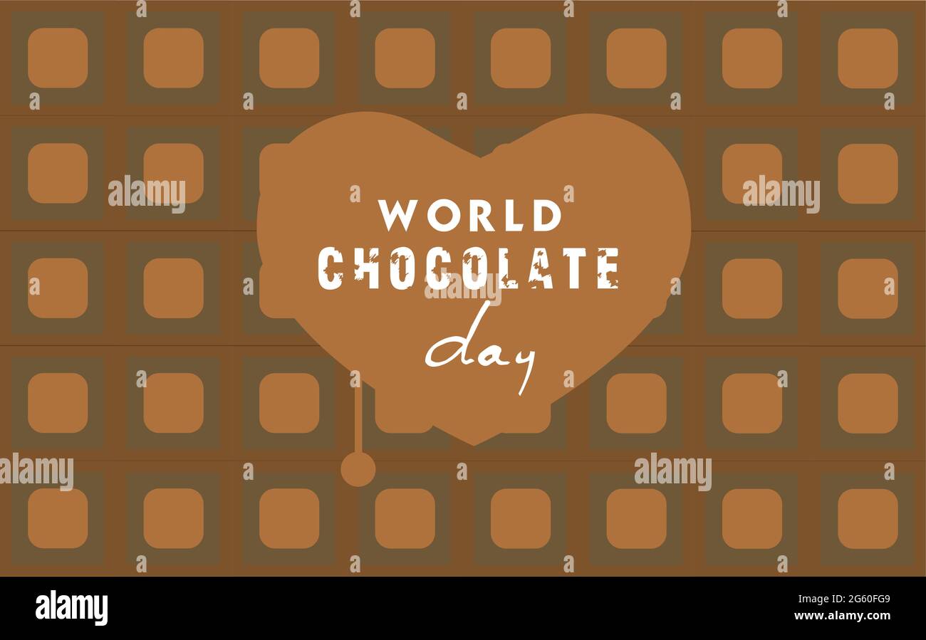 World chocolate day 7 july vector Stock Vector
