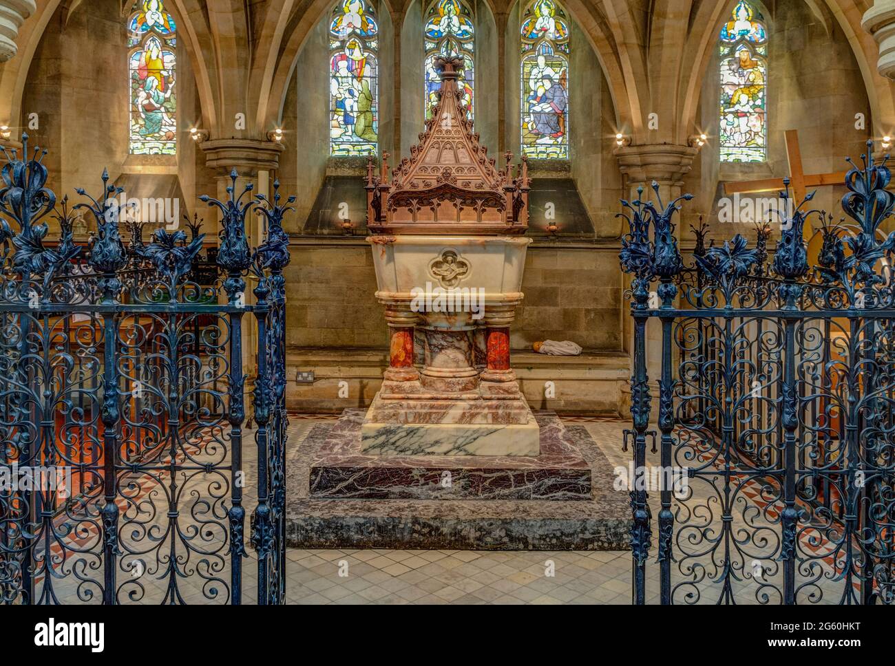 Interior of St Matthews Church, Northampton UK: built in 1893 as a memorial to Pickering Phipps, head of the local Phipps Brewery. Stock Photo