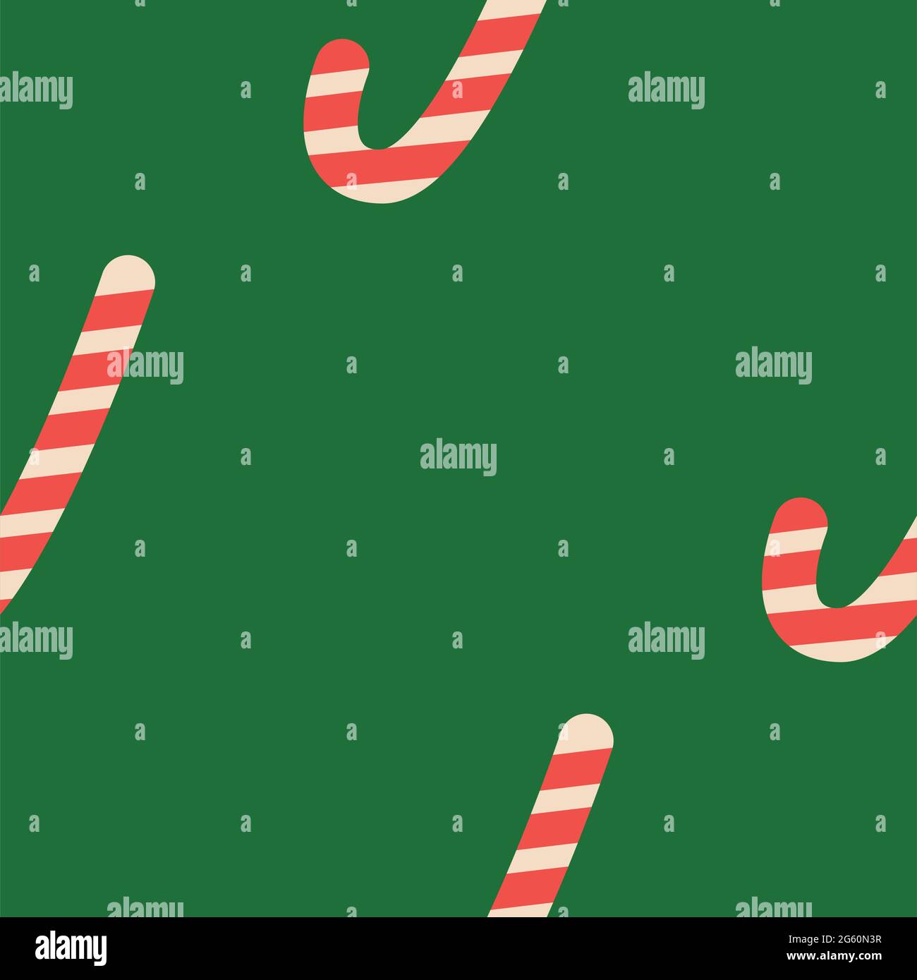 Christmas candy cane stripes seamless pattern in red and white. Popular winter festive background Stock Vector
