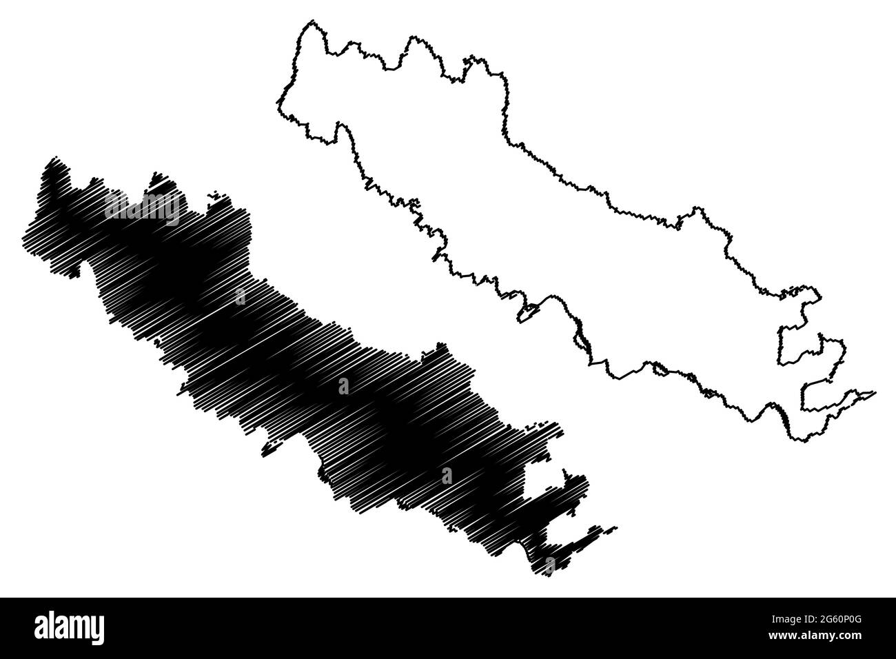 Cremona province (Italy, Italian Republic, Lombardy region) map vector