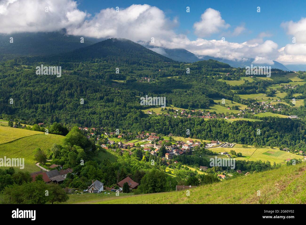 France Isere Belledonne Massif Revel Village Stock Photo Alamy