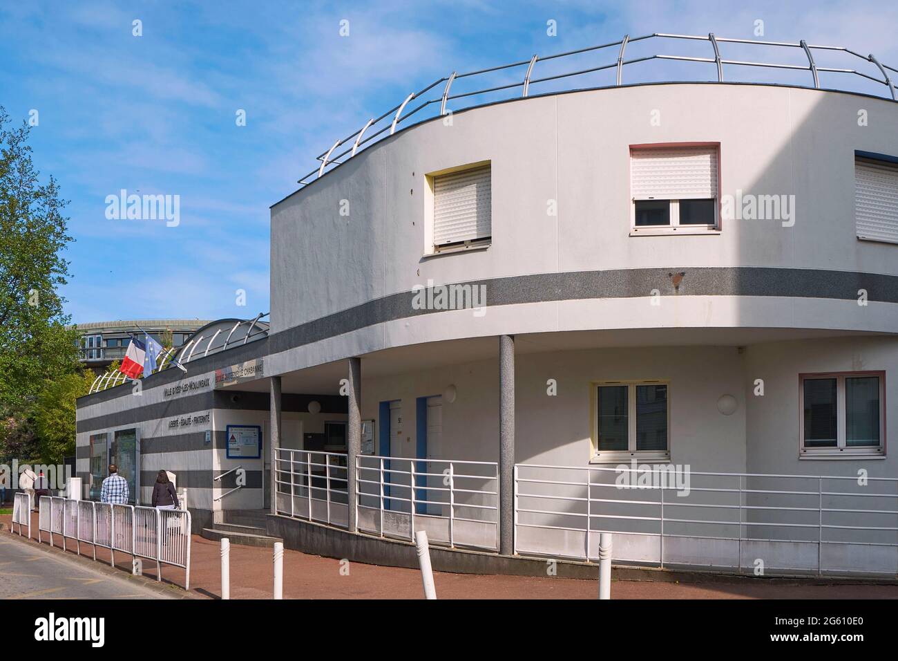 France, Hauts de Seine, Issy les Moulineaux, the the residential area of Saint Germain island, the infant school Stock Photo
