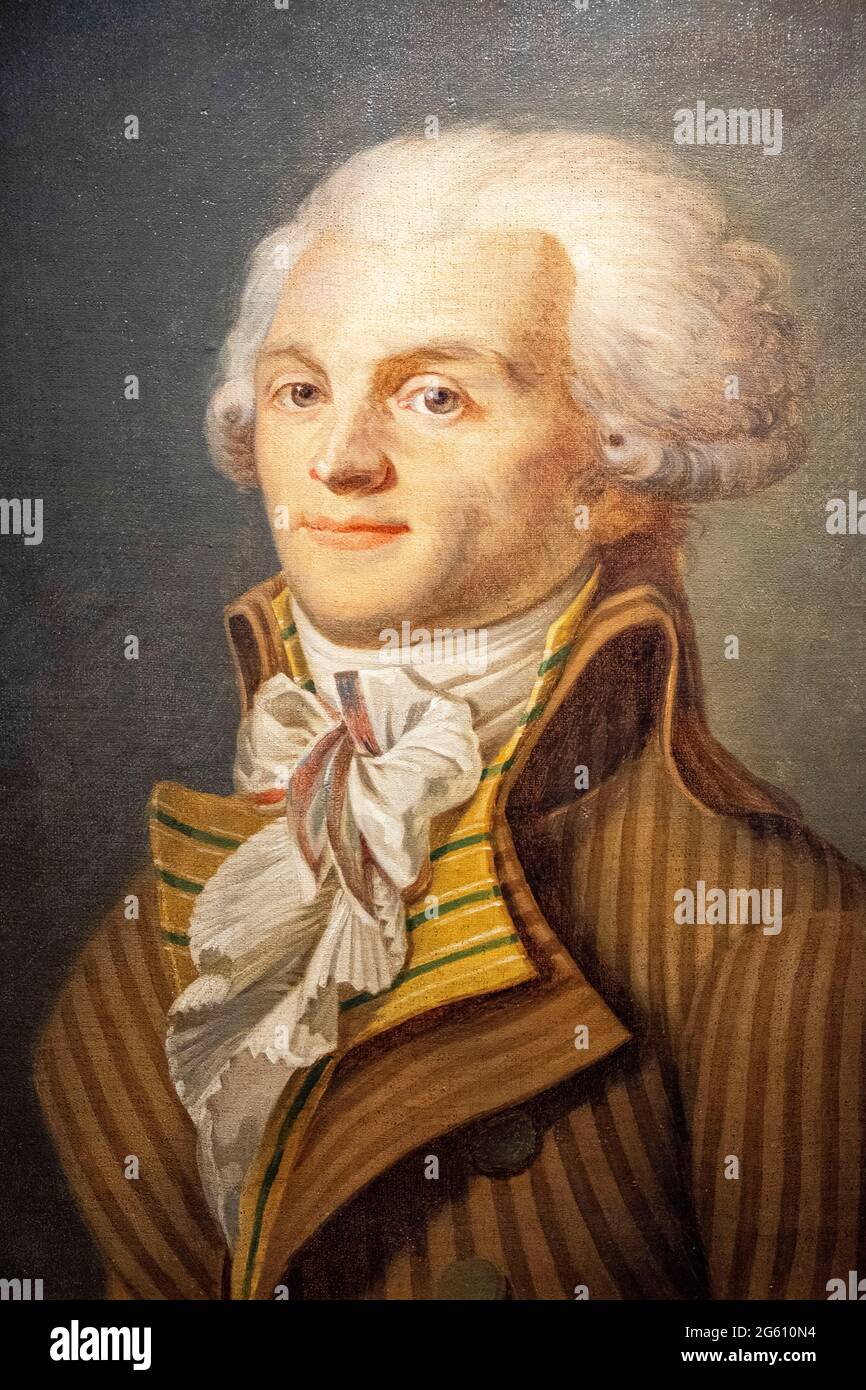 France, Paris, the Carnavalet museum, portrait of Robespierre Stock