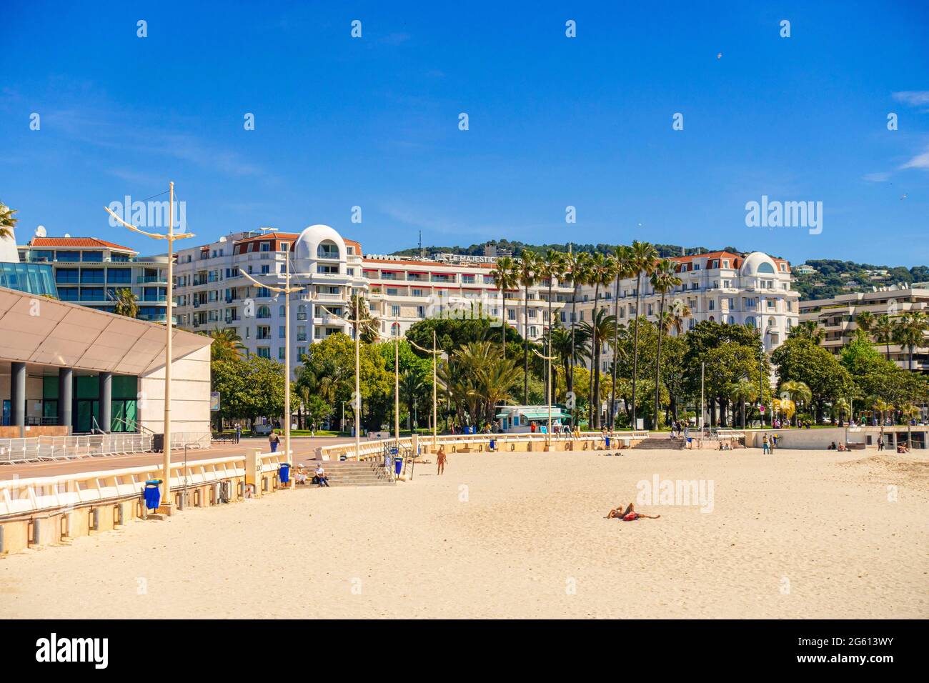 France, Alpes Maritimes, Cannes, the beach Stock Photo