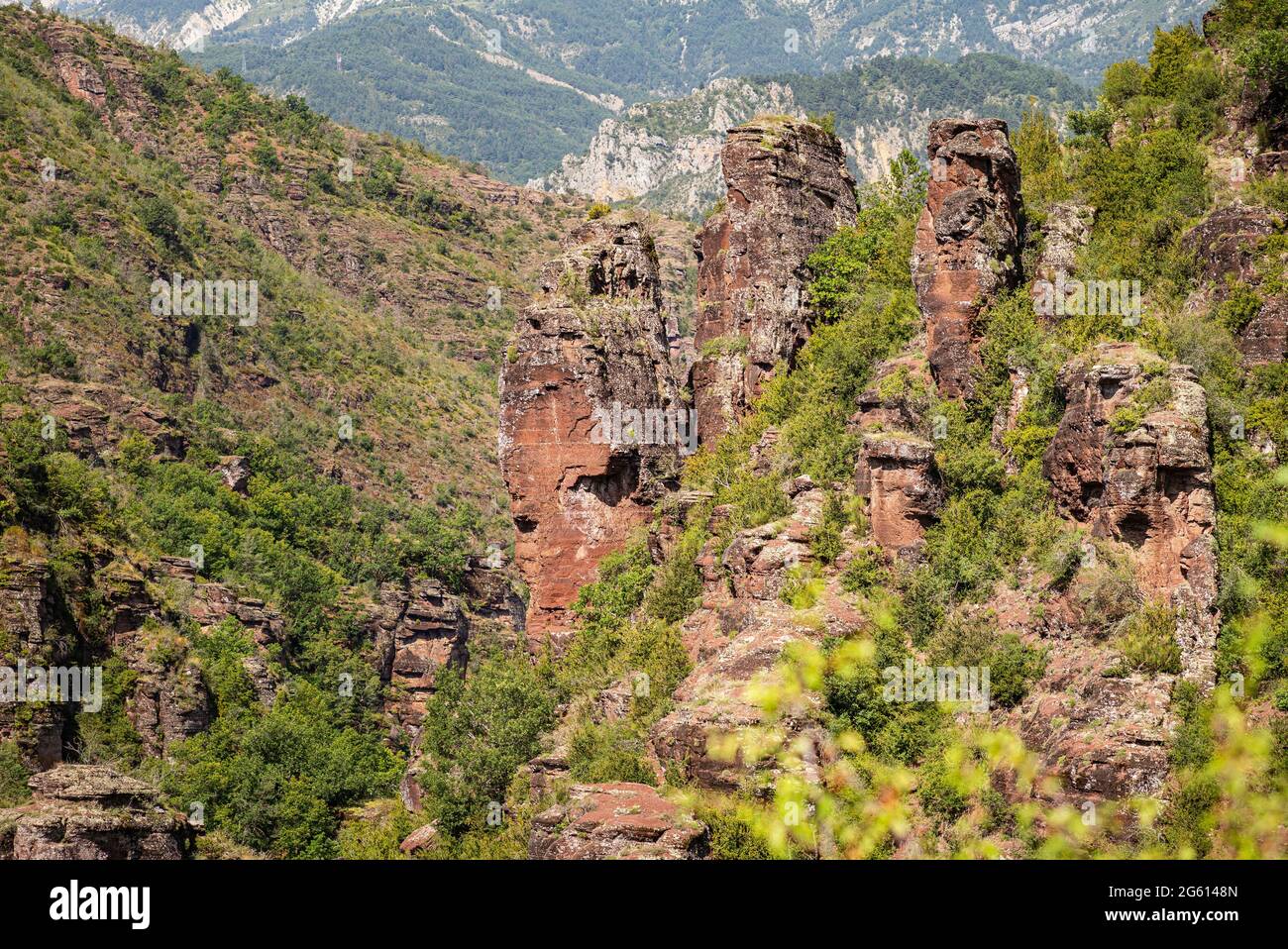 France, Alpes maritimes, Mercantour mountain range, Var high valley, Guillaumes, Daluis Gorges Nature Reserve, Clue of Amen Stock Photo