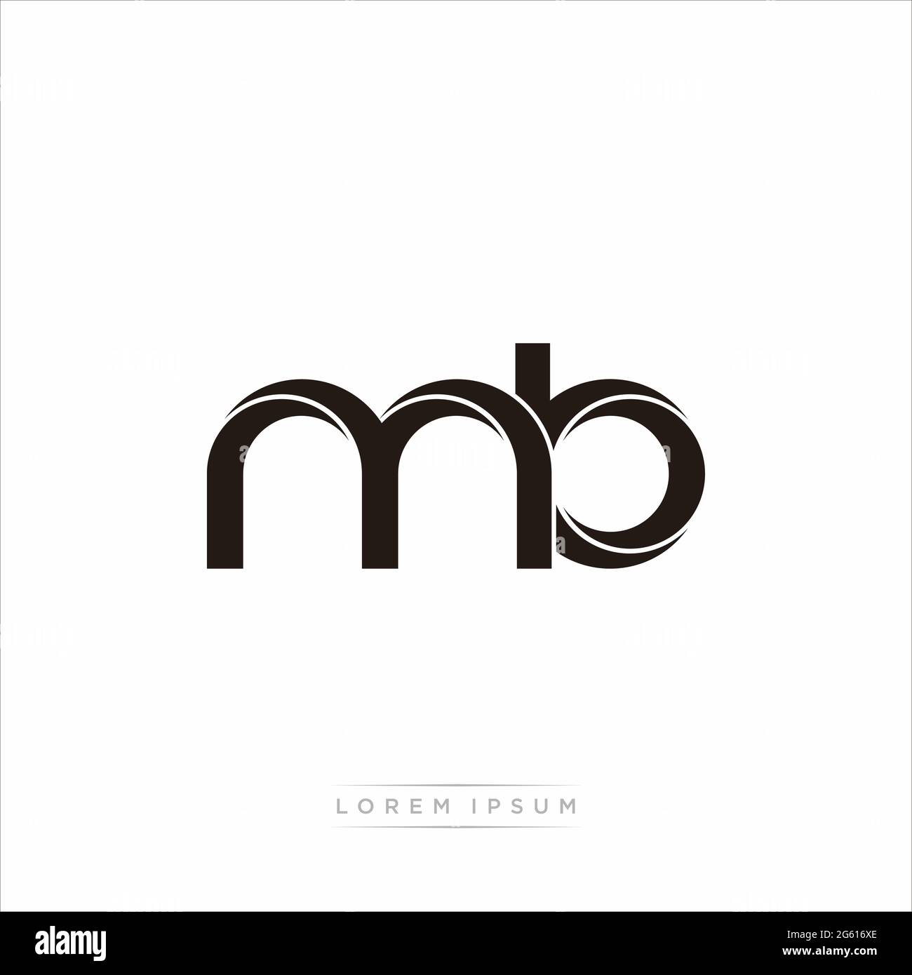 Initial Letter Split Lowercase Modern Monogram linked outline rounded logo isolated on white background Stock Vector