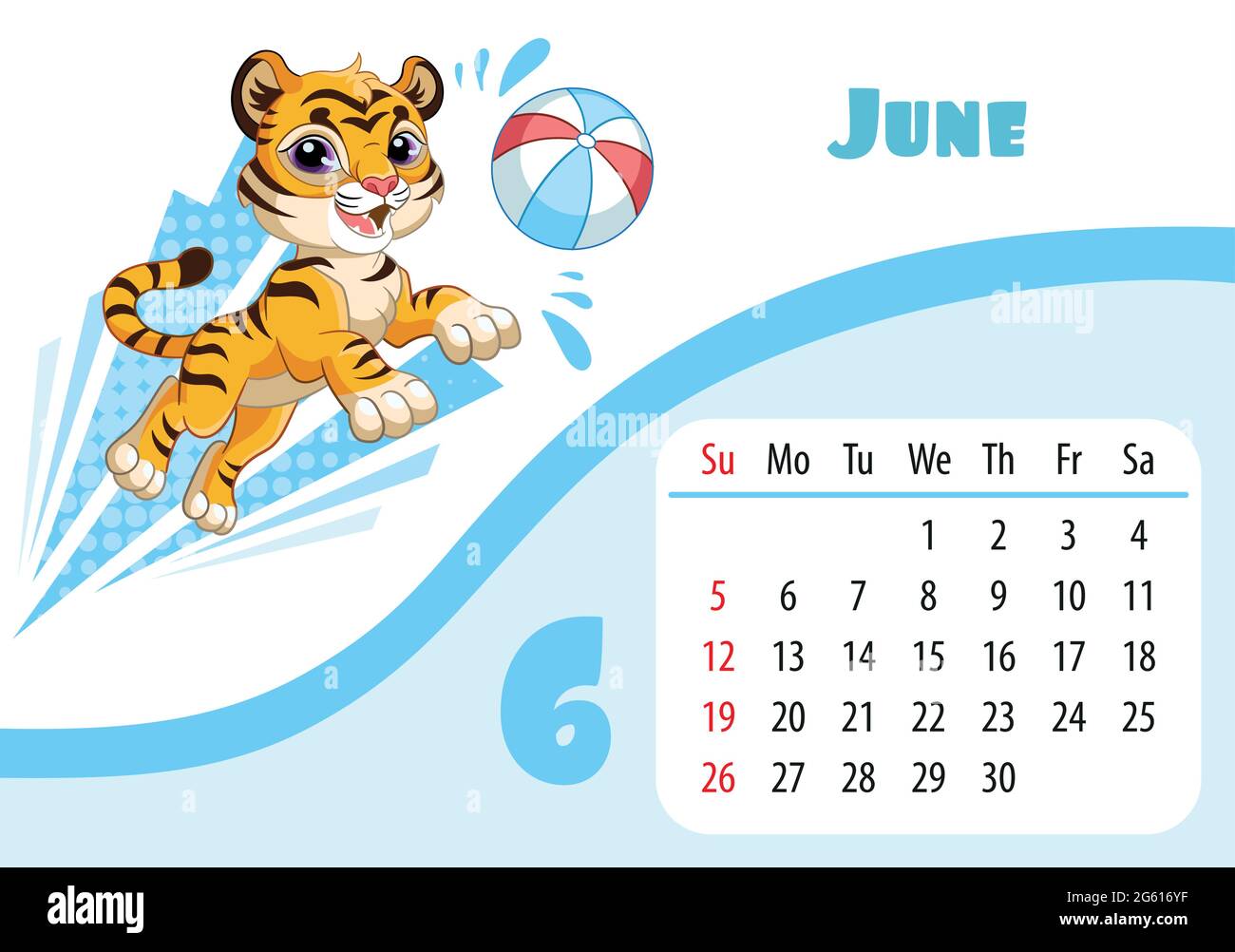 June 2022 Calendar Planner Calendar For June 2022. Cute Tiger Cub In Sunglasses, Striped  Swimsuit, Beach Hat And Lifebuoy. Year Of The Tiger In Chinese Or Oriental.  Vect Stock Vector Image & Art - Alamy