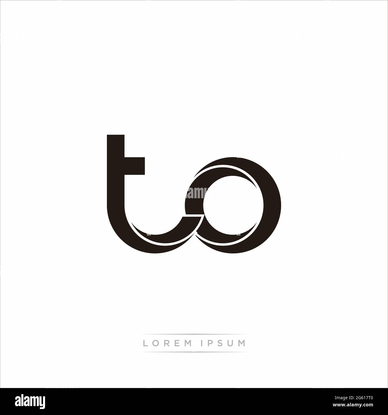 Initial Letter Split Lowercase Modern Monogram linked outline rounded logo isolated on white background Stock Vector