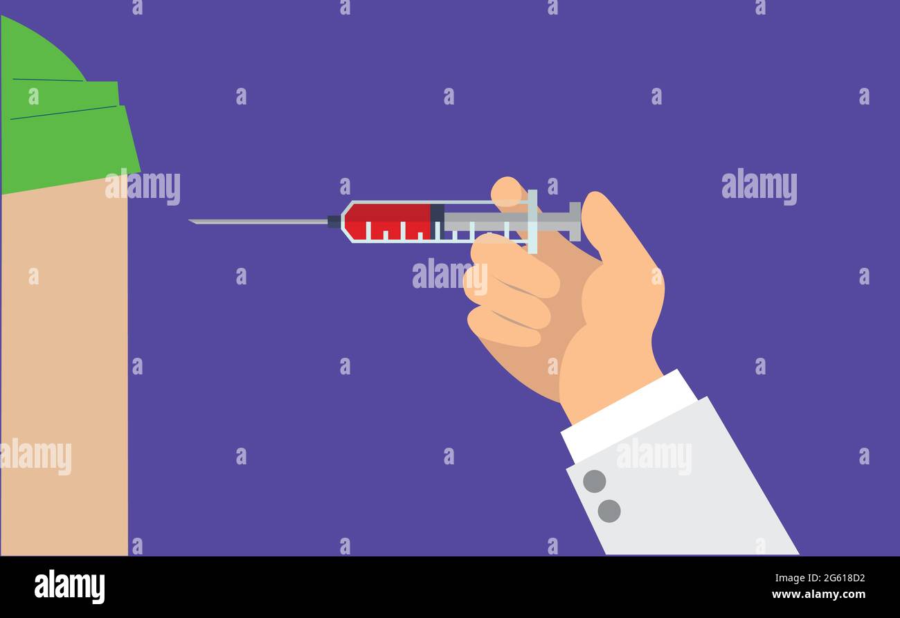 doctor-ready-to-inject-stock-vector-images-alamy