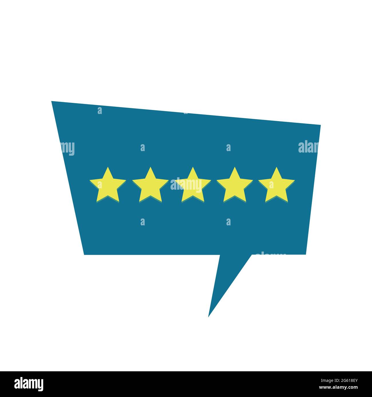 Vector golden isolated five stars. Customer feedback concept. Vector Stock Vector