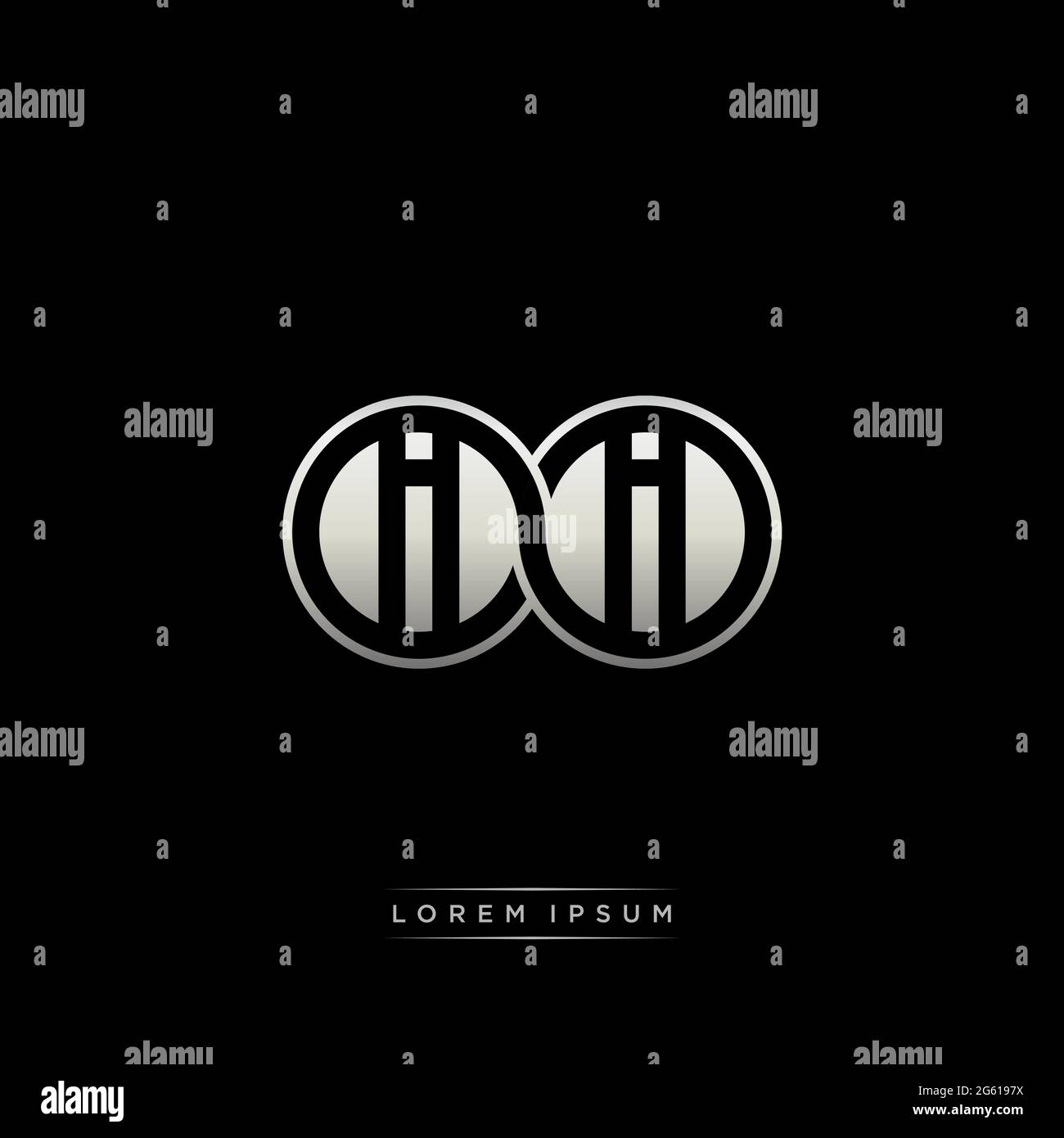 Initial letter linked circle capital monogram logo modern template gold ...