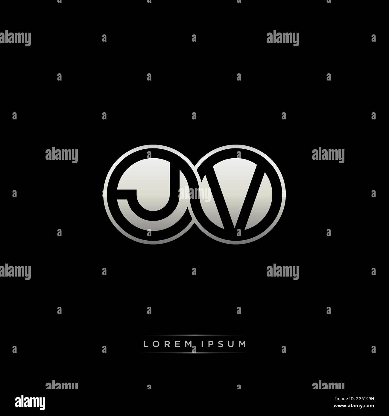 Initial letter linked circle capital monogram logo modern template gold ...