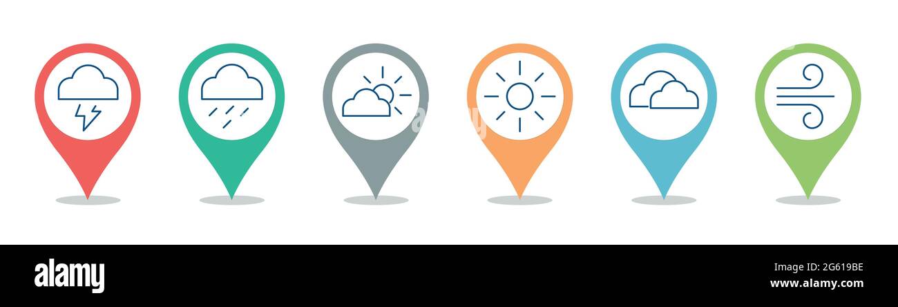 Weather forecast map Stock Vector Images - Alamy