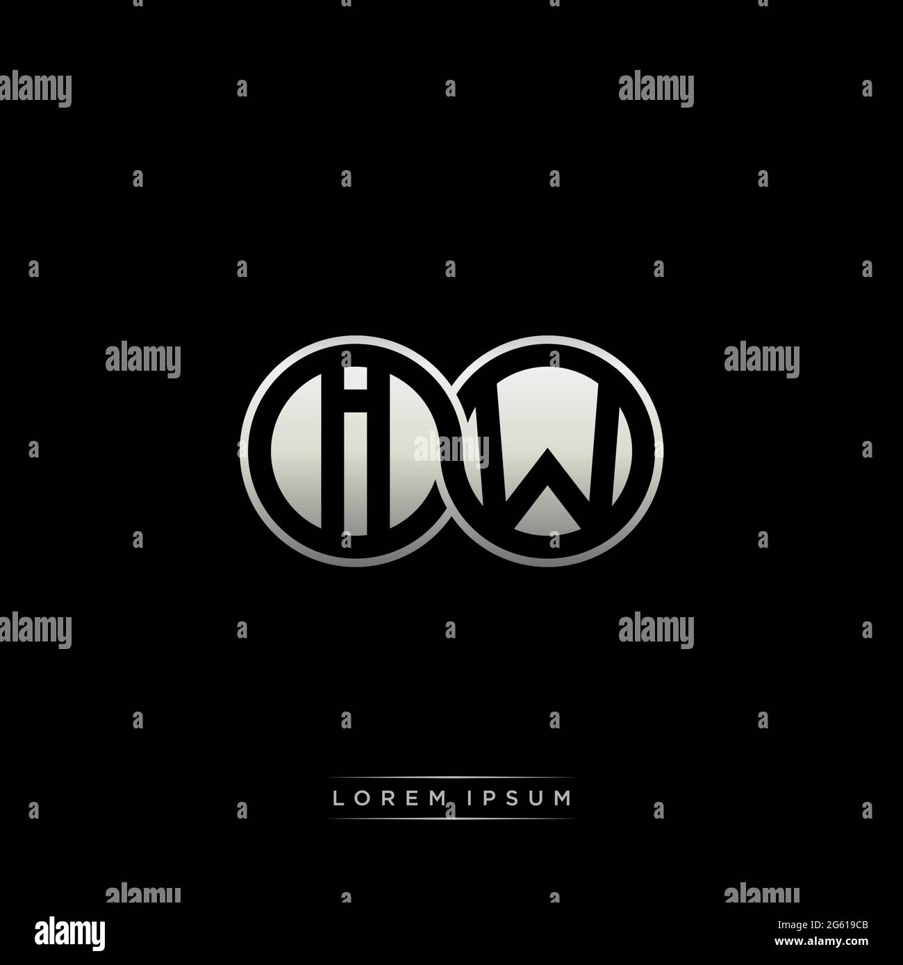 Initial letter linked circle capital monogram logo modern template gold ...