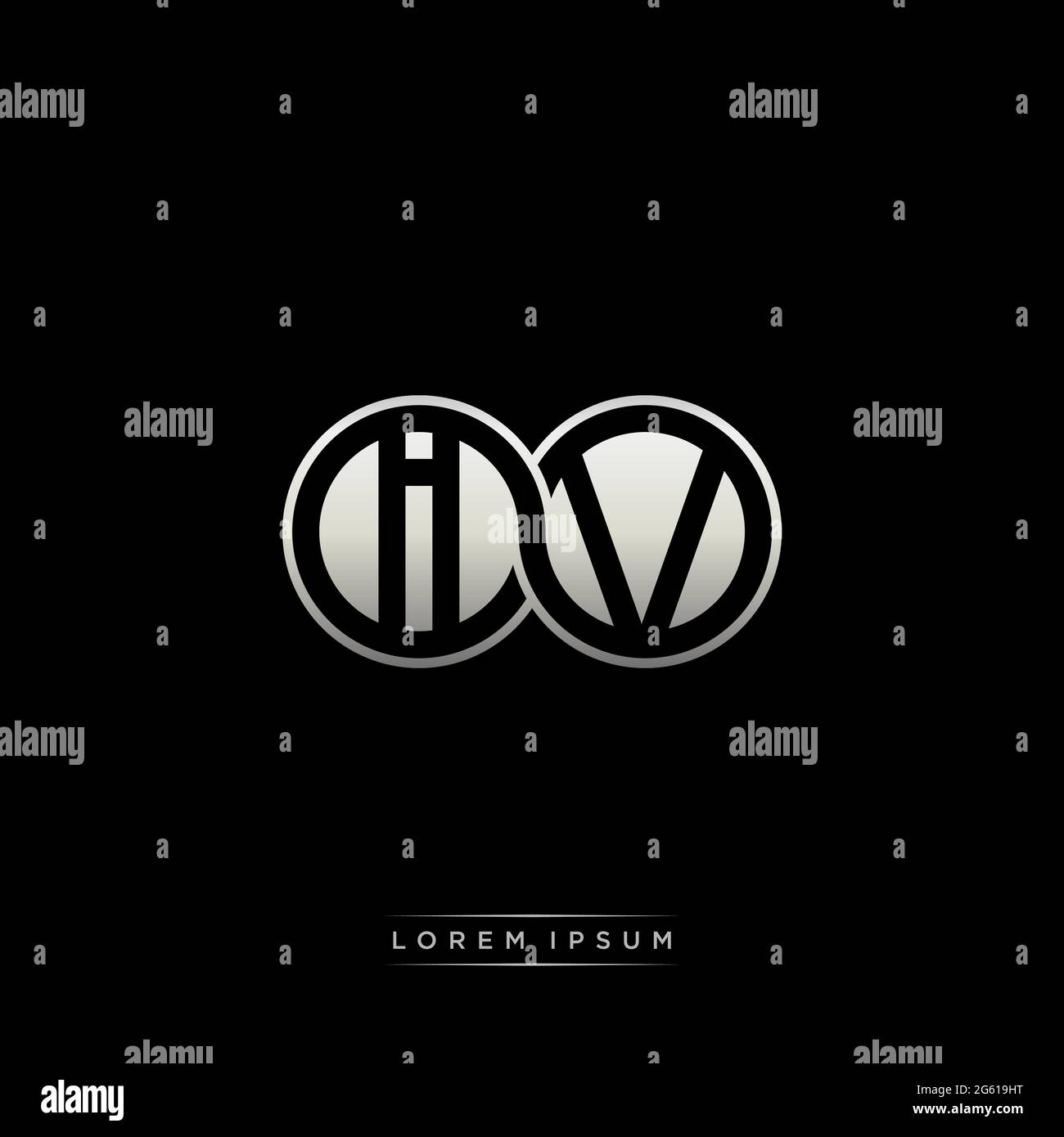 Initial letter linked circle capital monogram logo modern template gold ...