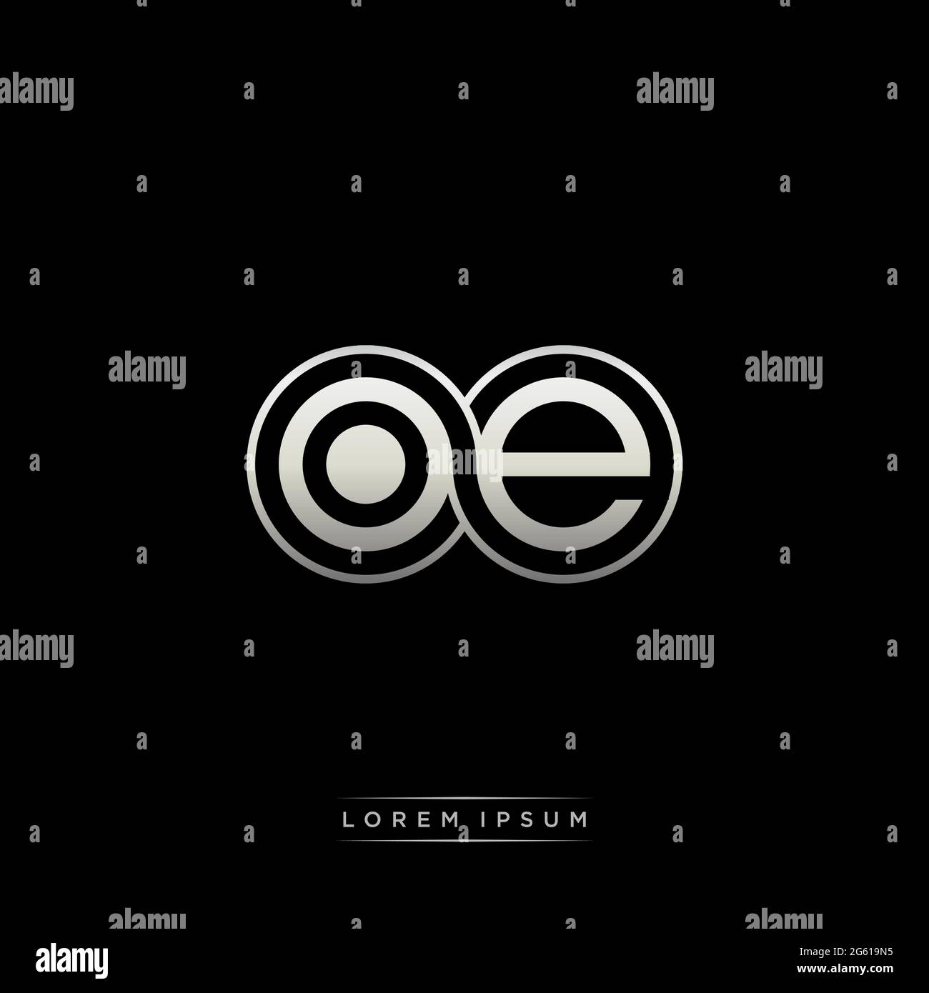 Initial letter linked circle capital monogram logo modern template gold ...