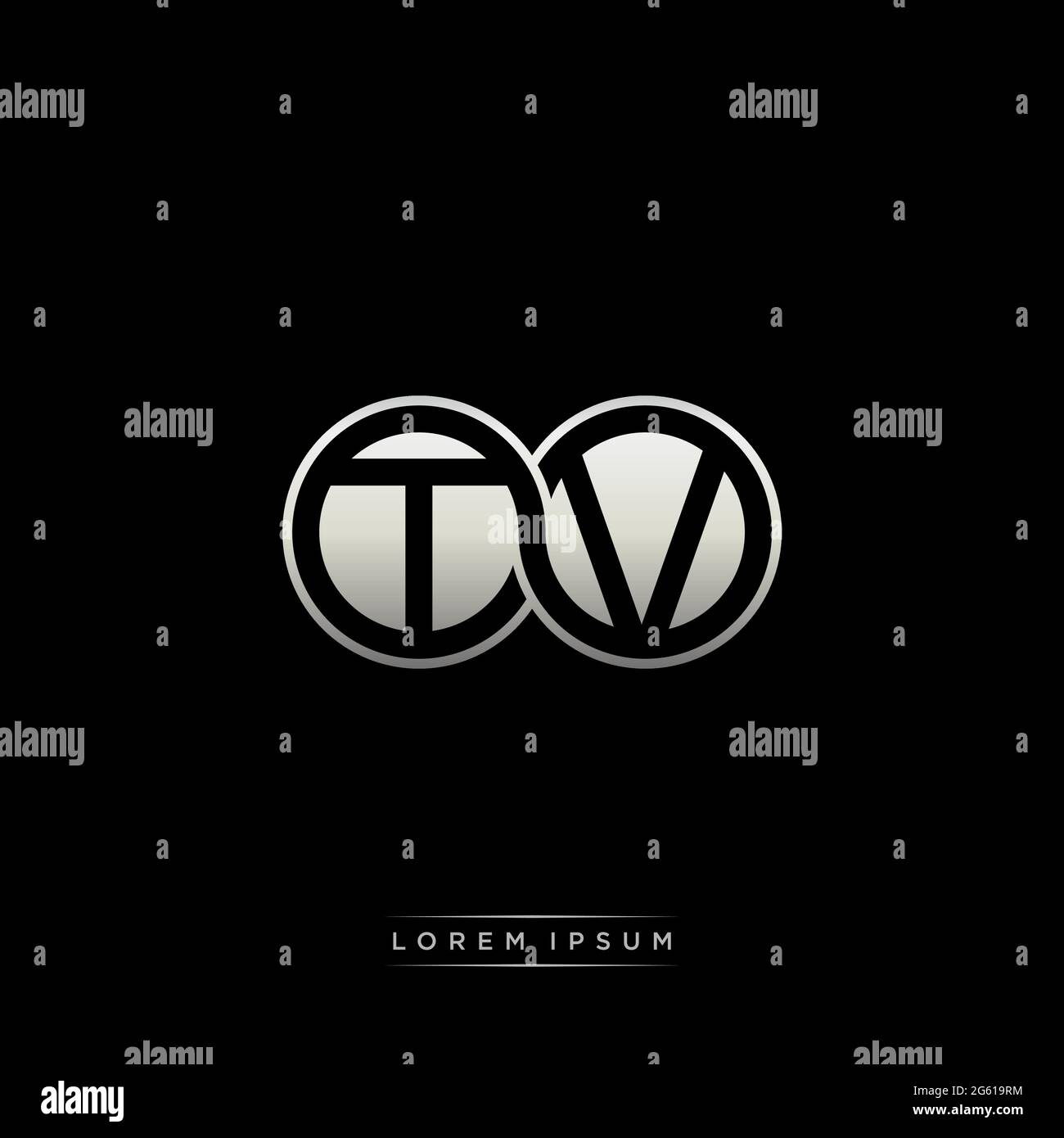 Initial letter linked circle capital monogram logo modern template gold ...