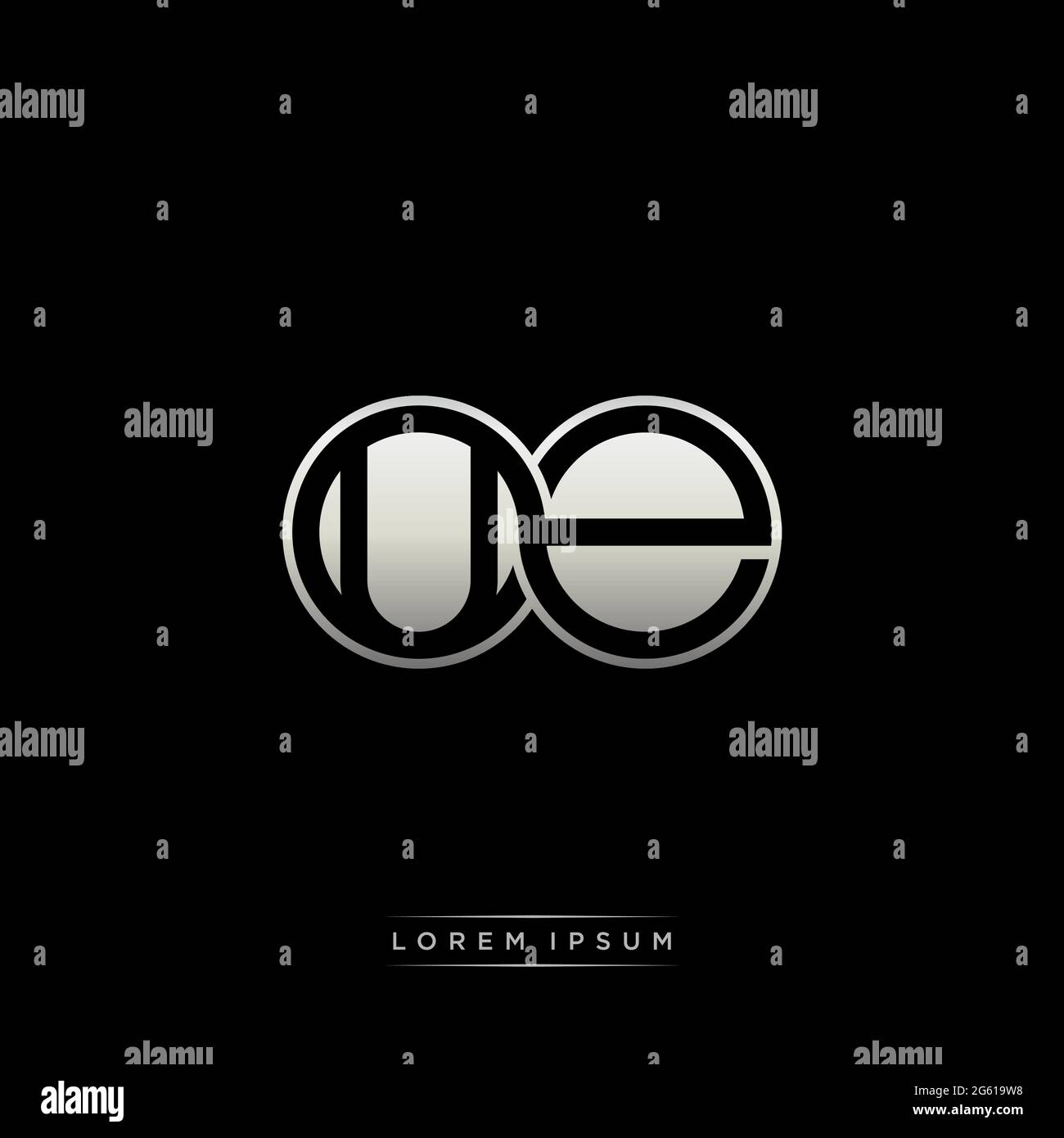Initial letter linked circle capital monogram logo modern template gold ...