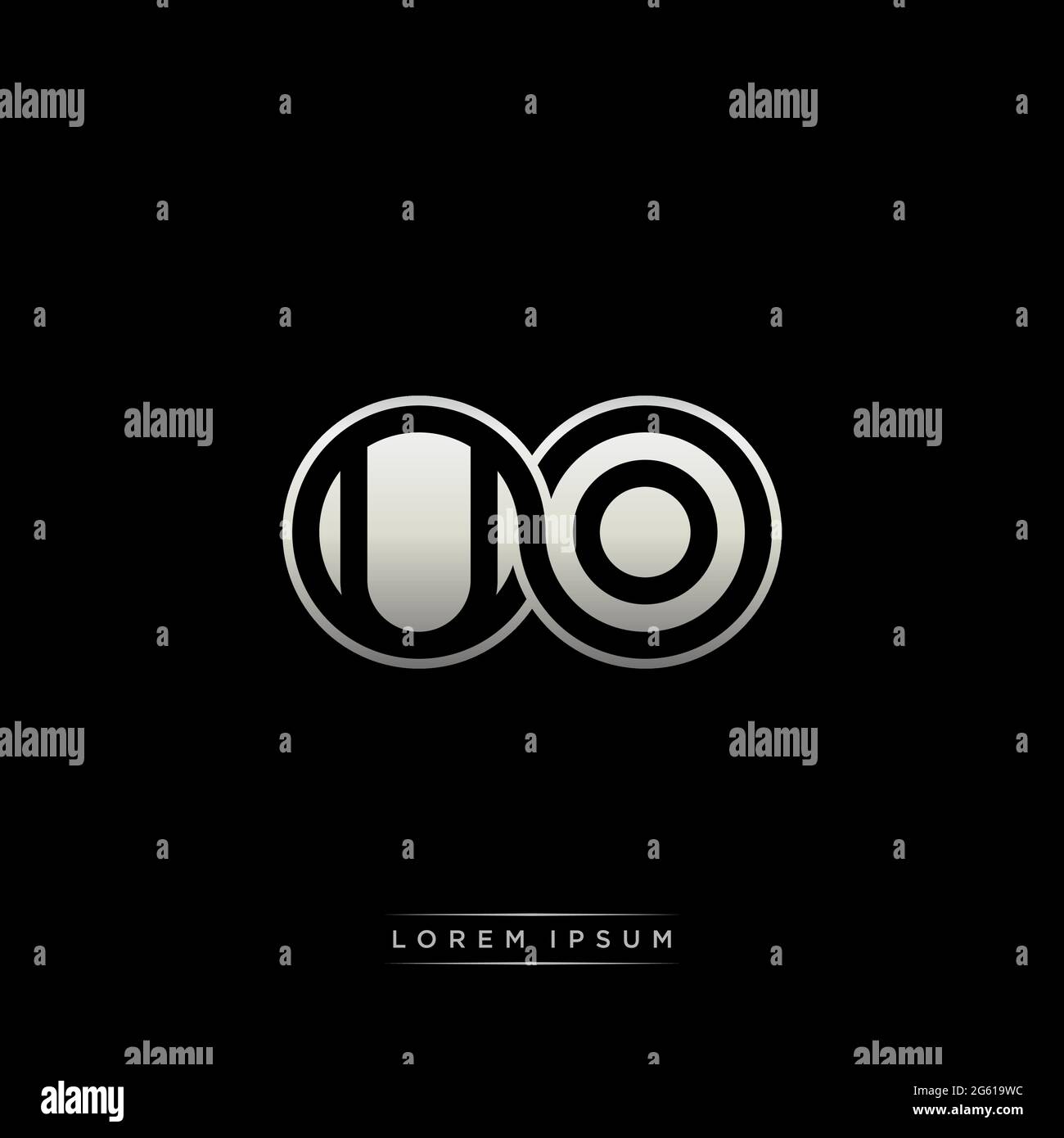 Initial letter linked circle capital monogram logo modern template gold ...