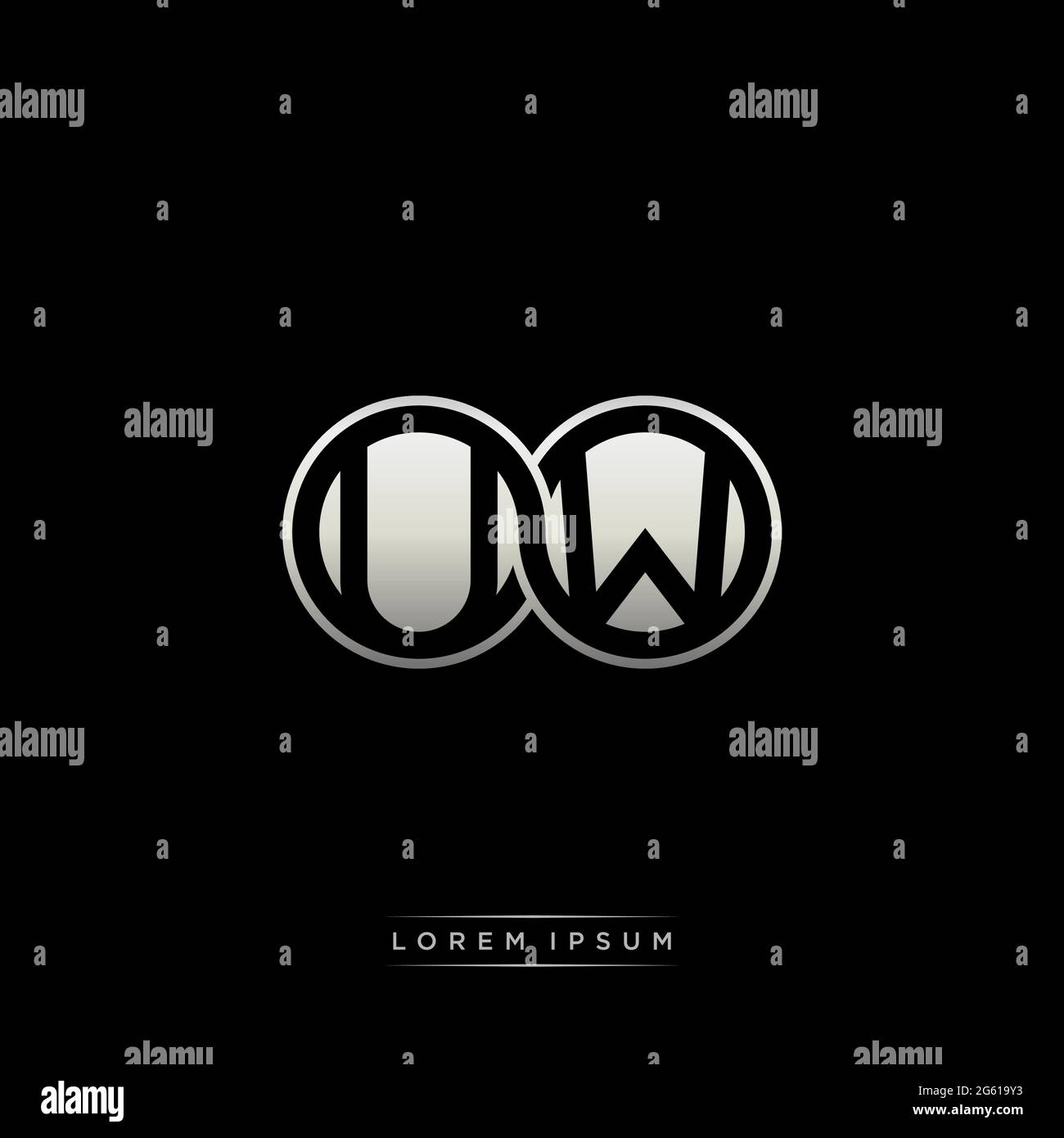 Initial letter linked circle capital monogram logo modern template gold ...
