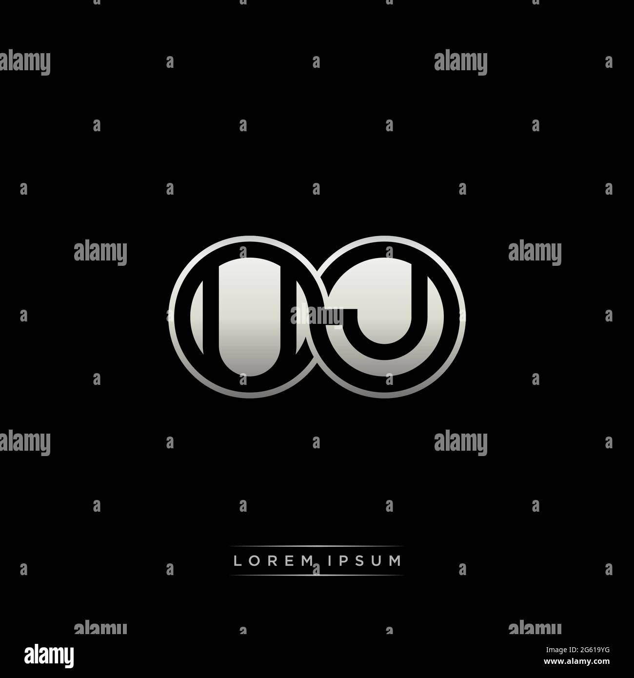 Initial letter linked circle capital monogram logo modern template gold ...