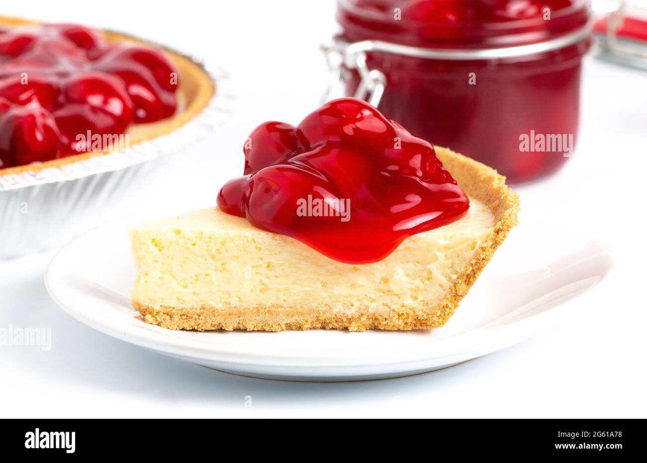 A Classic Plain No Bake Cheesecake in a Graham Cracker Crust and