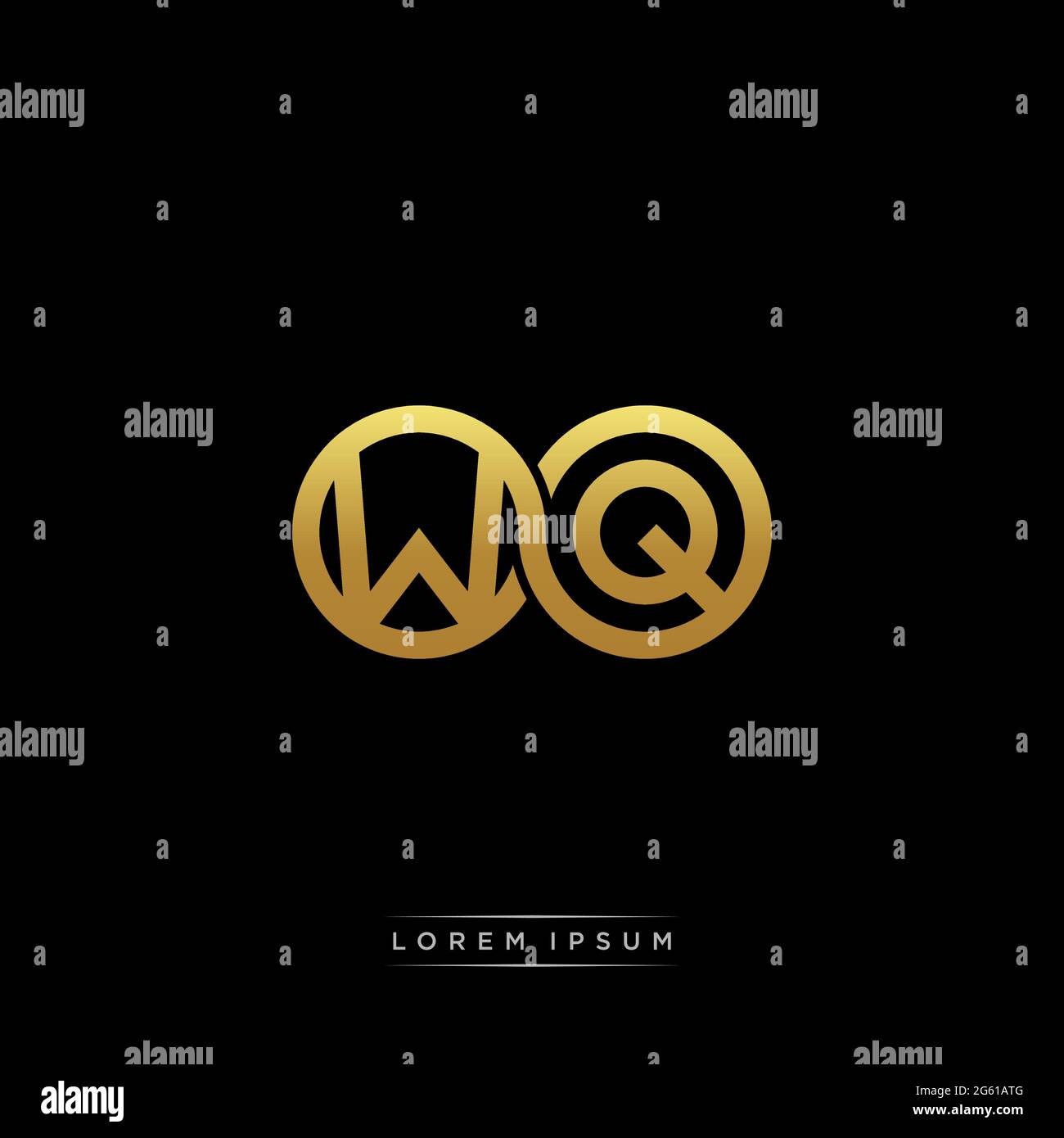 initial letter linked circle capital monogram logo modern template gold ...