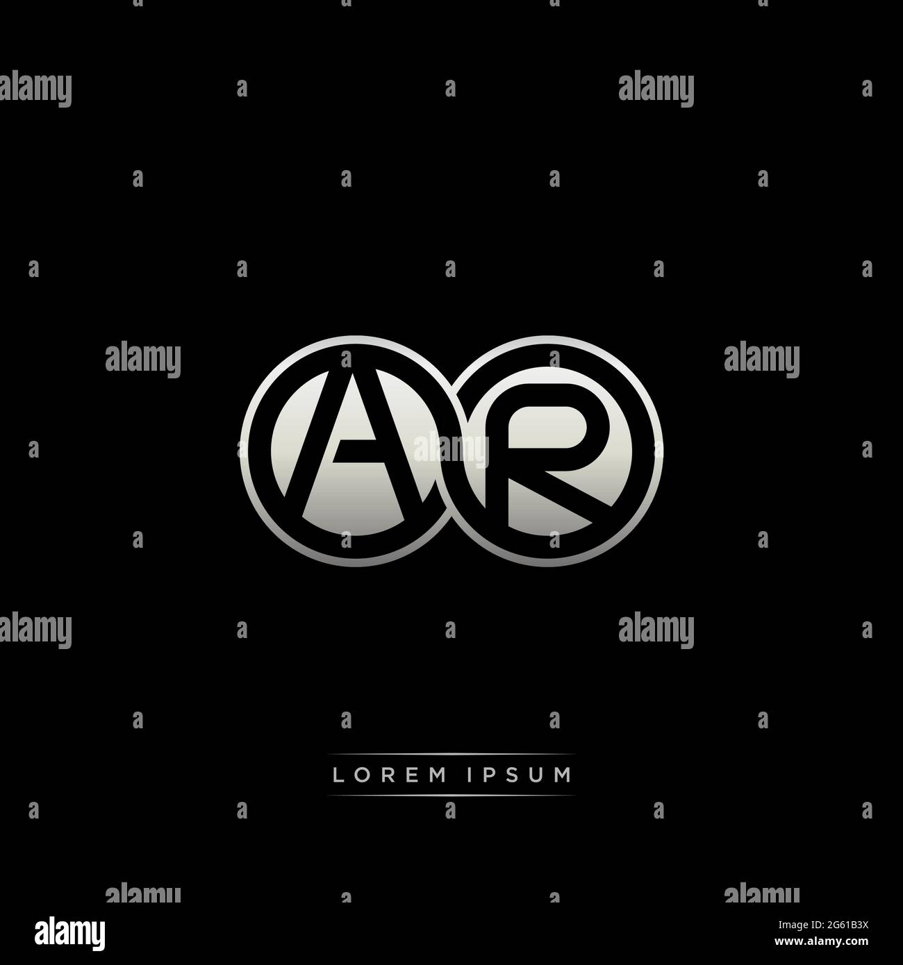 Initial letter linked circle capital monogram logo modern template gold ...