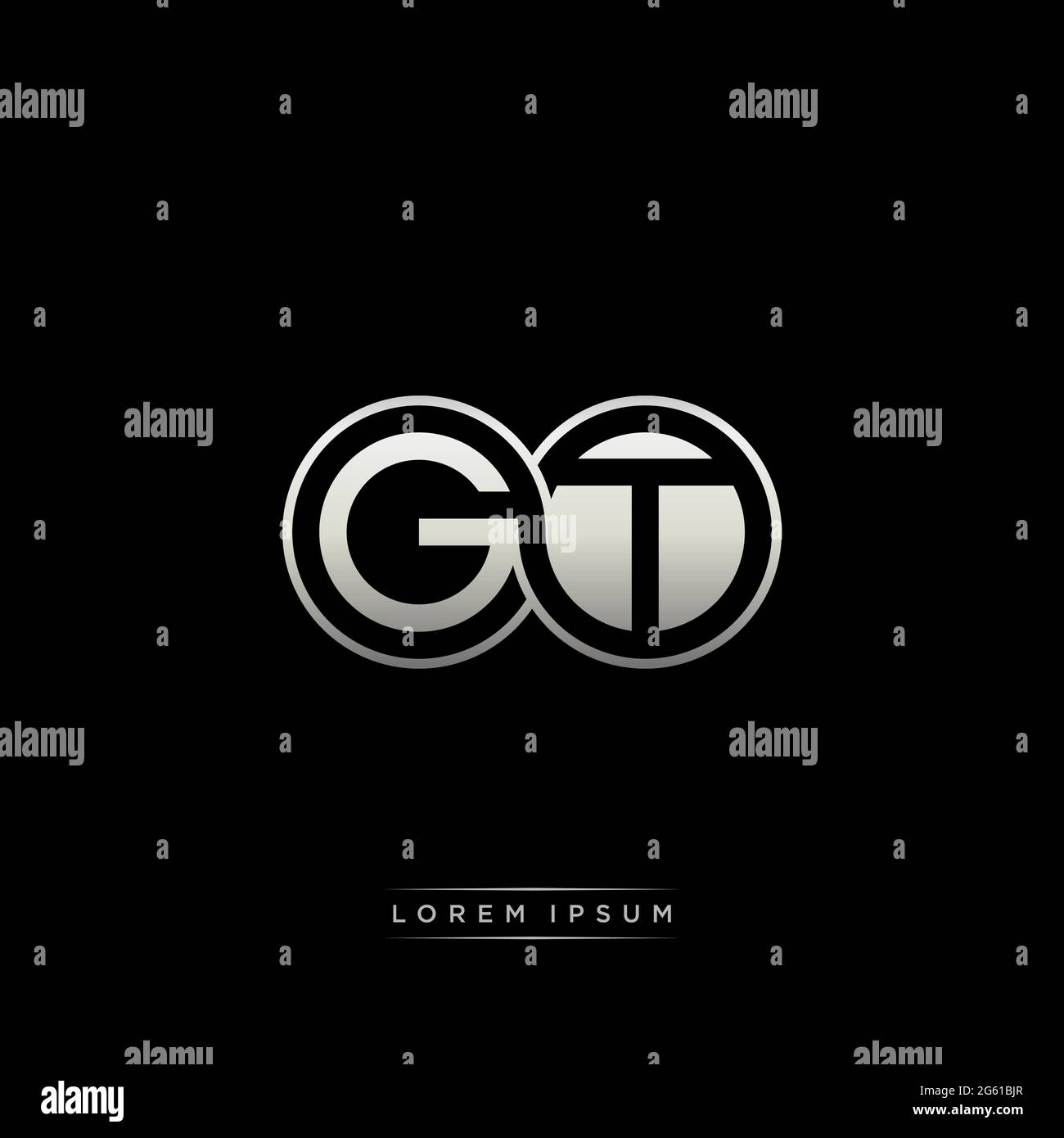 Initial letter linked circle capital monogram logo modern template gold ...