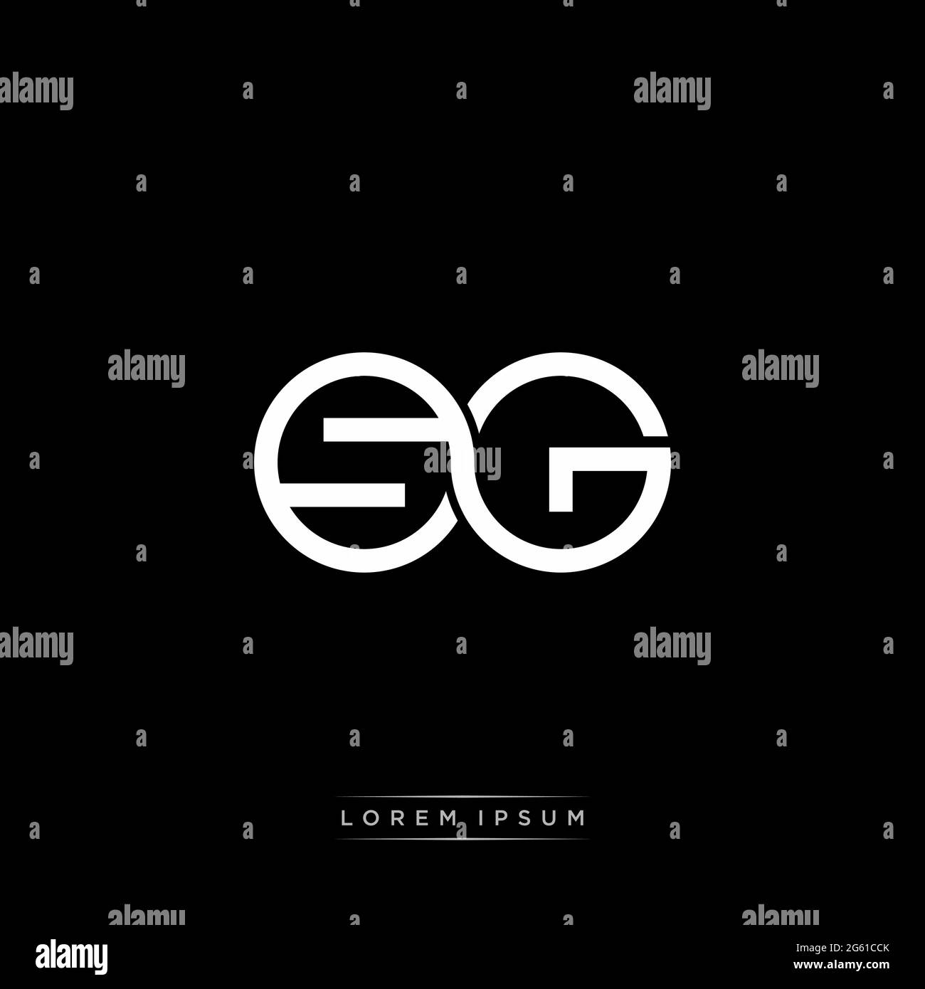 initial letter linked circle capital monogram logo modern template gold ...