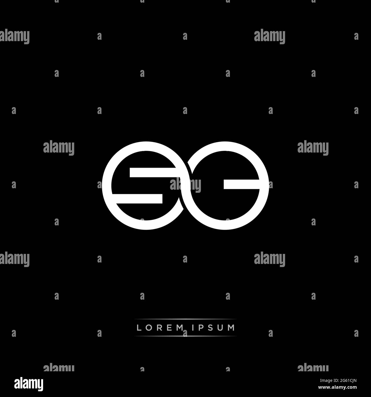 initial letter linked circle capital monogram logo modern template gold ...