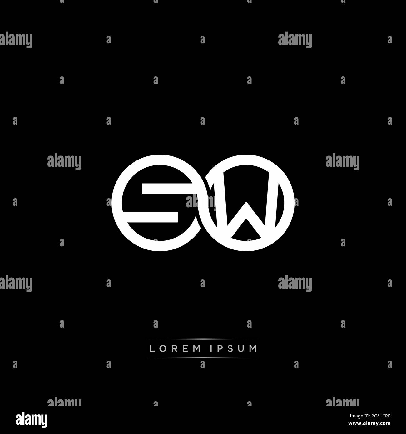 initial letter linked circle capital monogram logo modern template gold ...